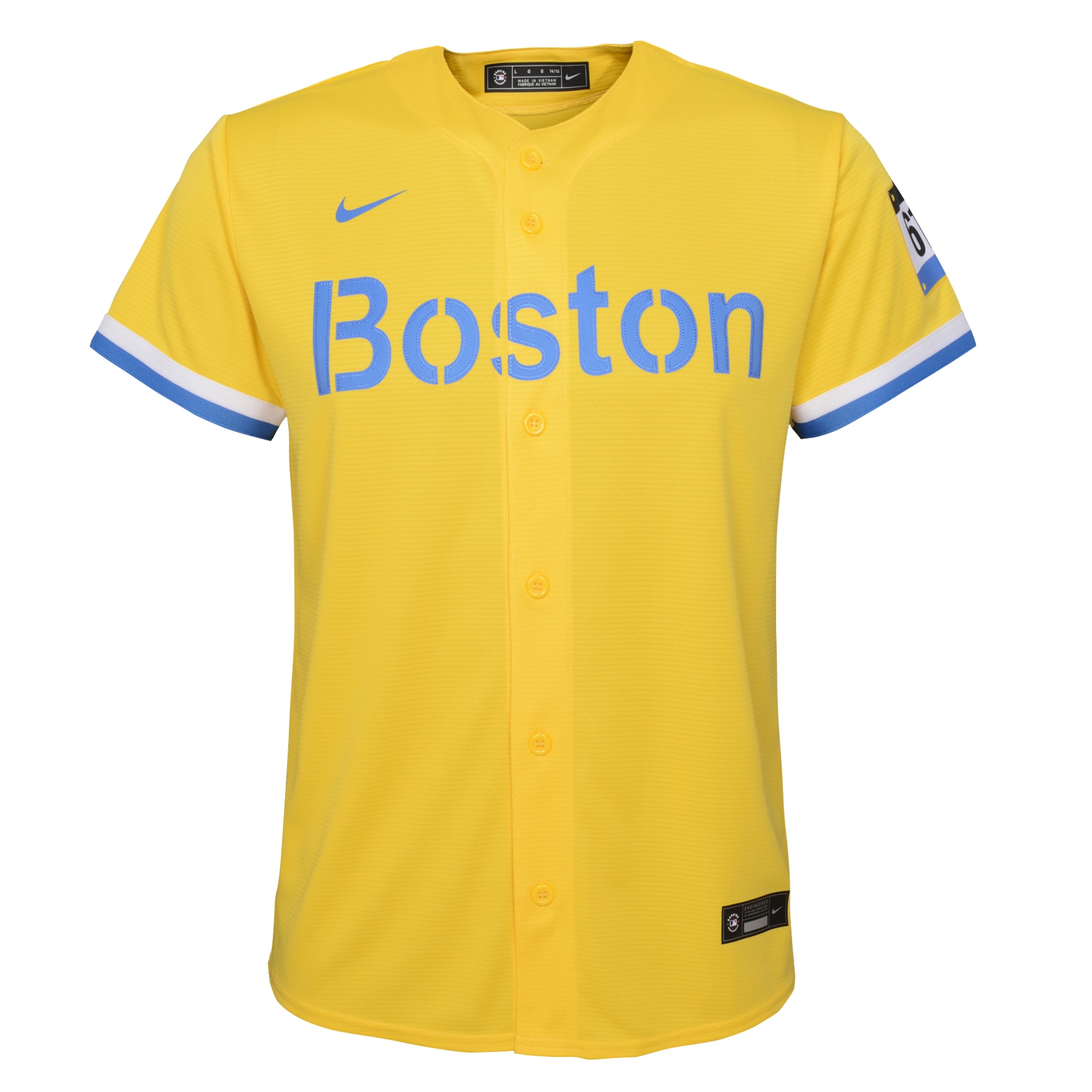 Boston Red Sox  Youth City Connect Replica Team Jersey - Gold\/Light Blue