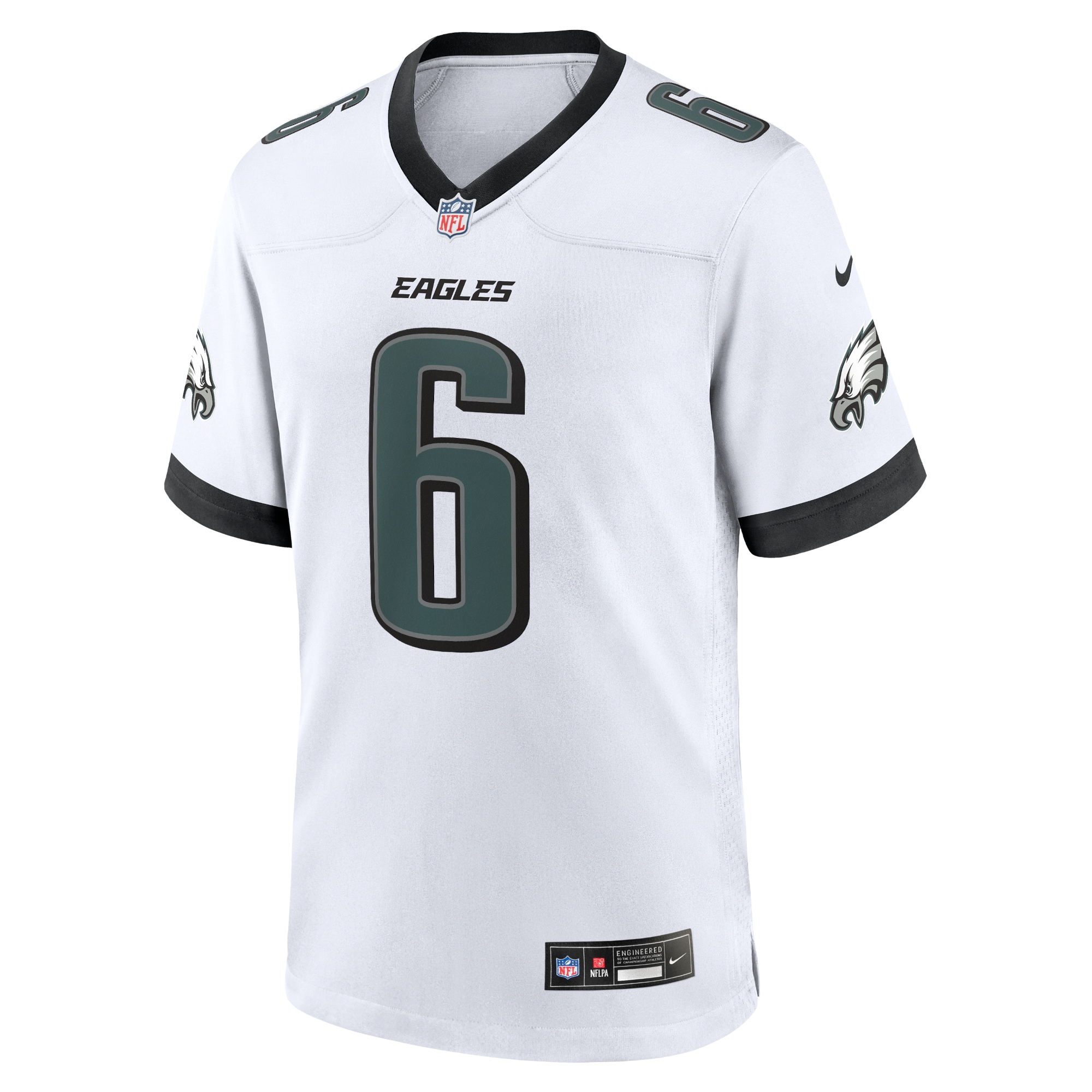 DeVonta Smith Philadelphia Eagles  White Game Jersey - White