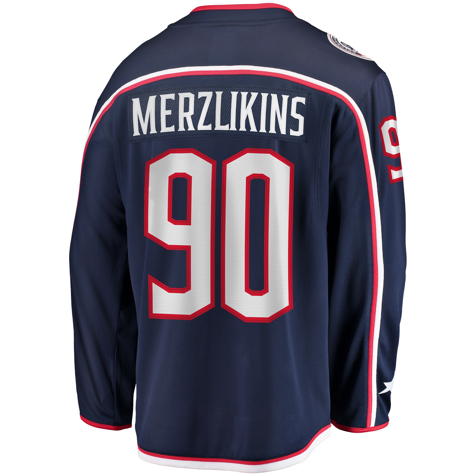 Elvis Merzlikins Columbus Blue Jackets Fanatics Home Breakaway Player Jersey - Navy