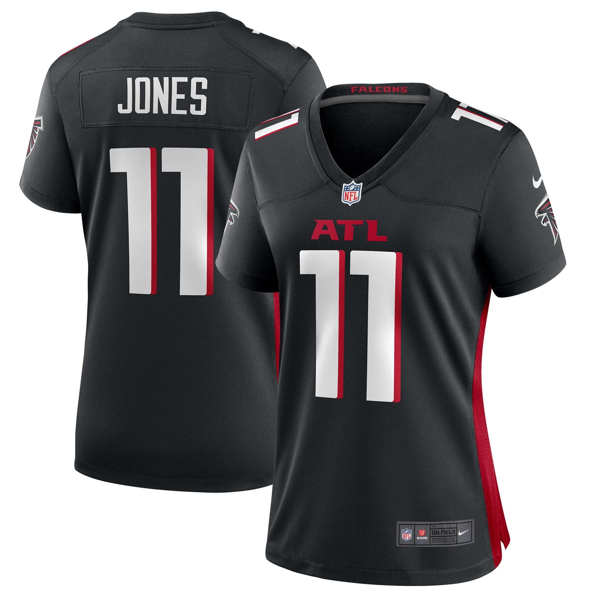 Julio Jones Atlanta Falcons  Women's Game Jersey - Black
