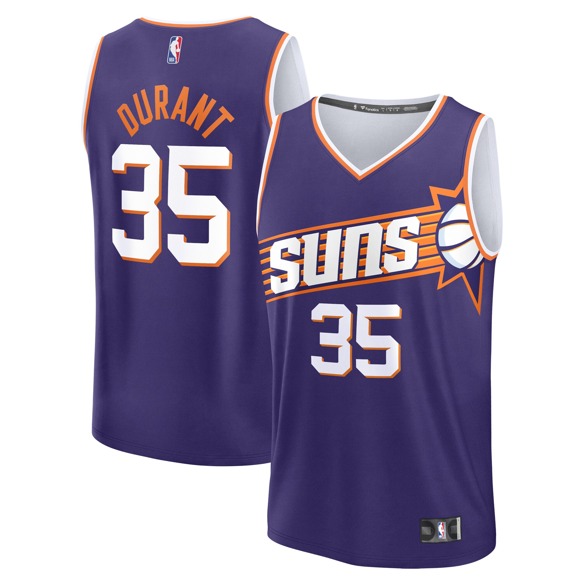 Kevin Durant Phoenix Suns Fanatics Fast Break Replica Player Jersey - Icon Edition - Purple