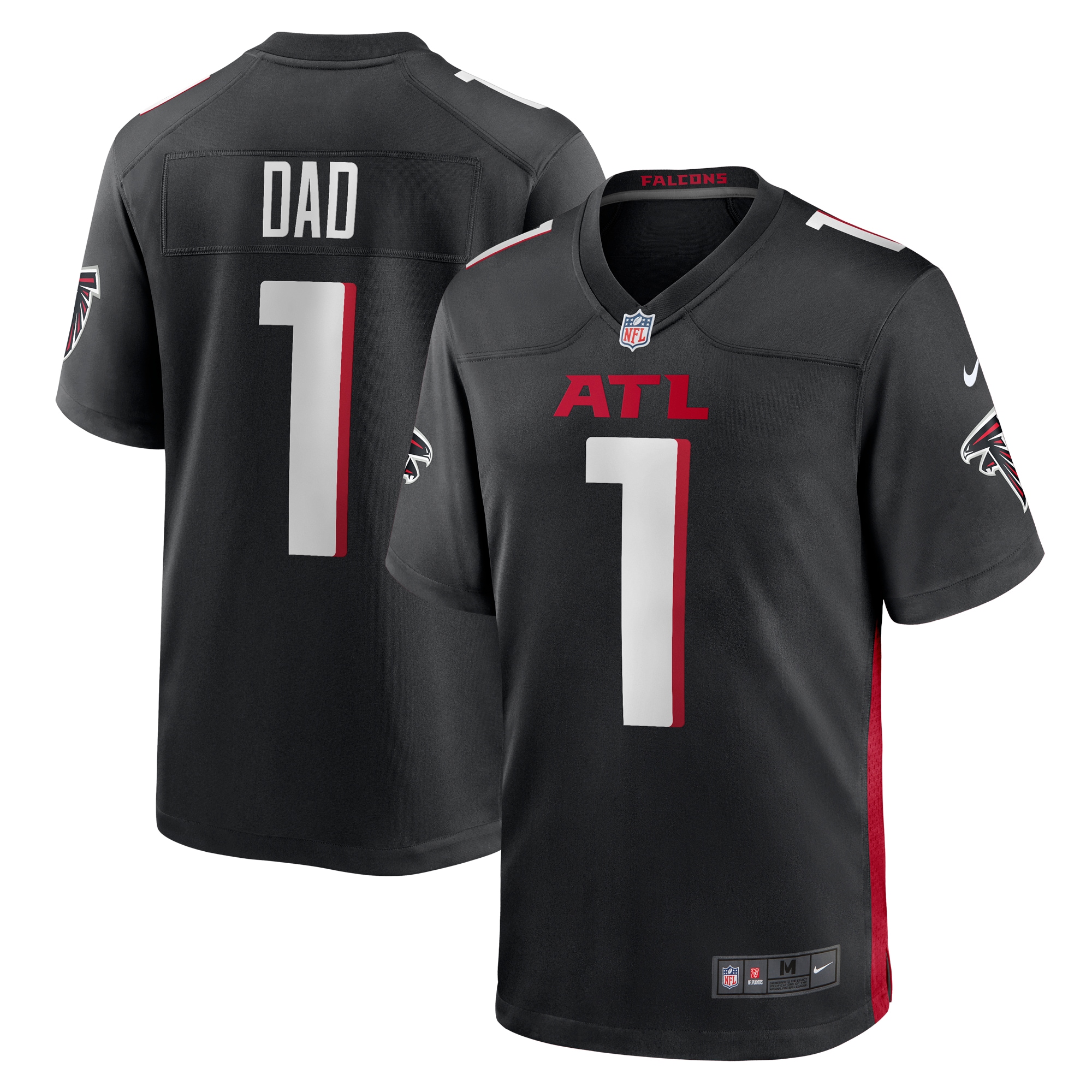 Number 1 Dad Atlanta Falcons  Game Jersey - Black