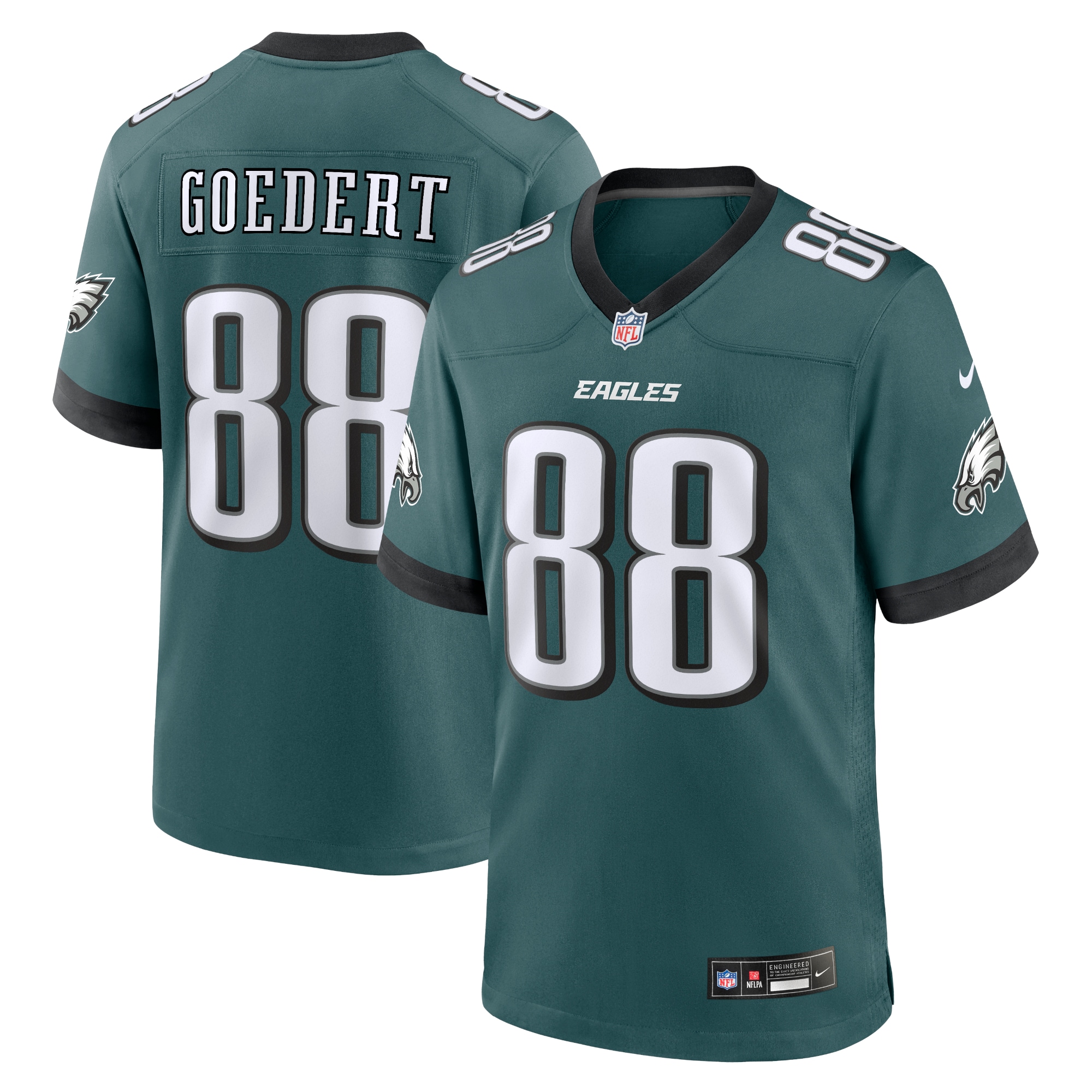 Dallas Goedert Philadelphia Eagles  Team Game Jersey - Midnight Green