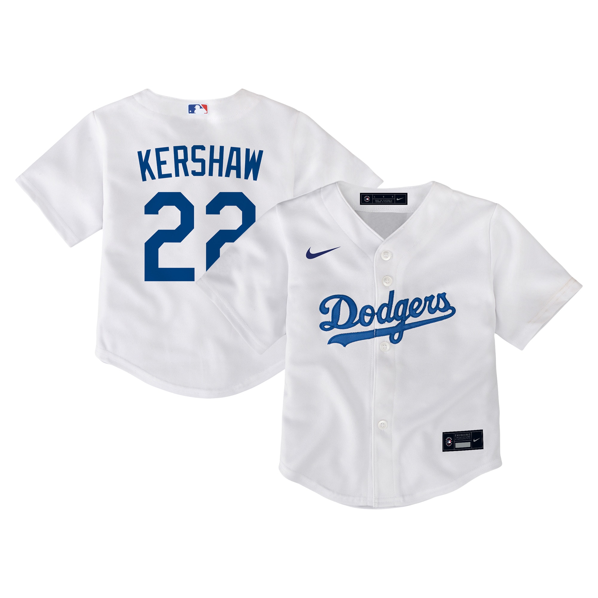 Clayton Kershaw Los Angeles Dodgers  Toddler Home Game Jersey - White