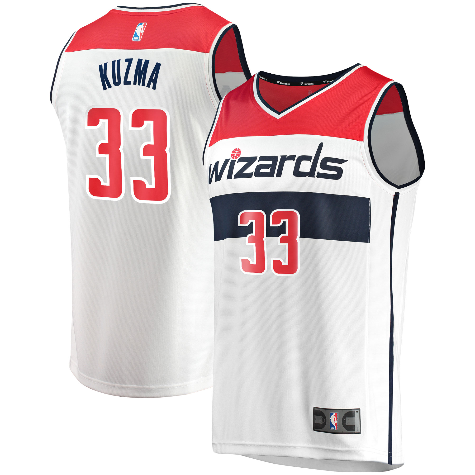 Kyle Kuzma Washington Wizards Fanatics Fast Break Replica Jersey - Association Edition - White