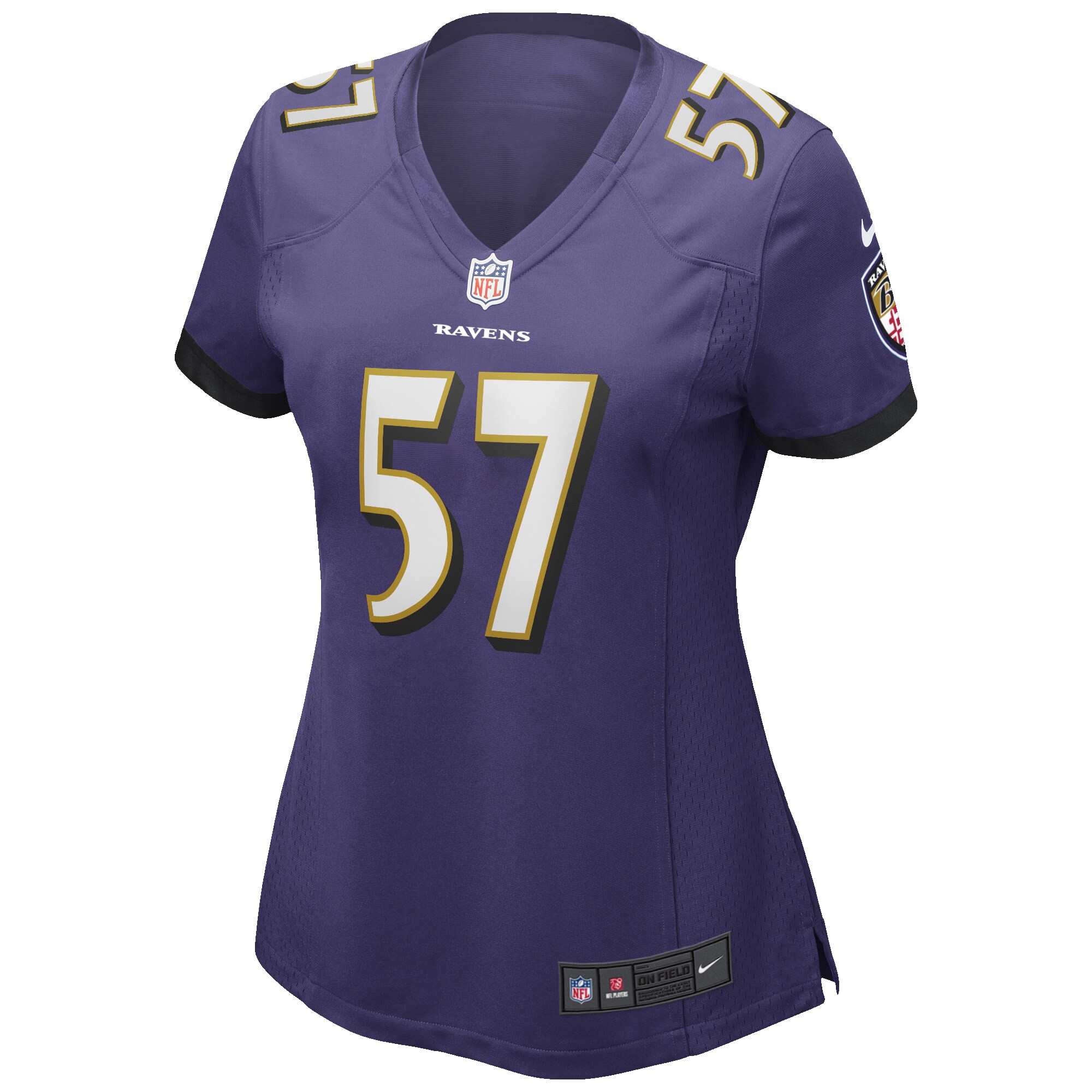 Bart Scott Baltimore Ravens  Women's Game Retired Player Jersey - Purple
