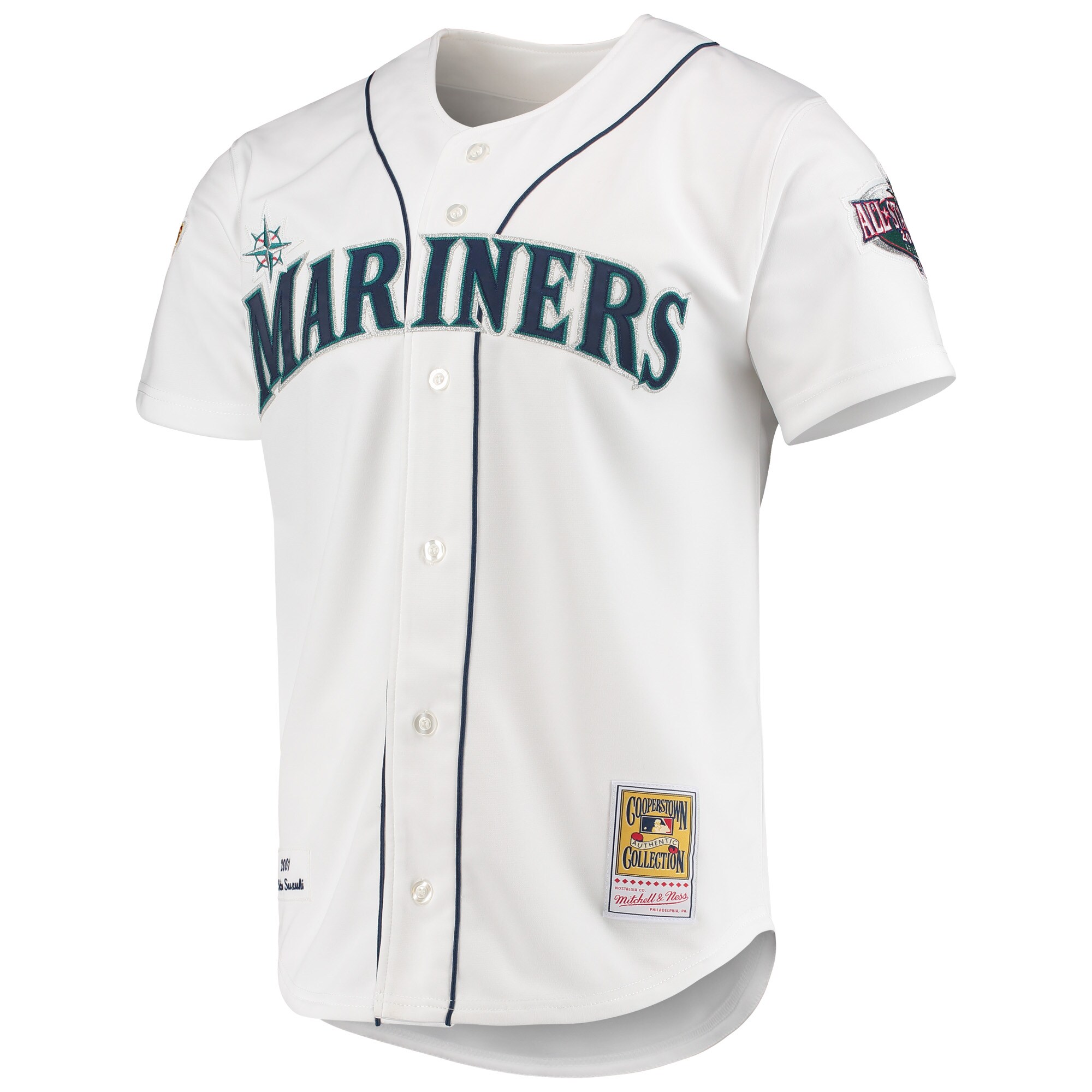 Ichiro Suzuki Seattle Mariners Mitchell & Ness 2001 MLB All-Star Game Cooperstown Collection Authentic Jersey - White