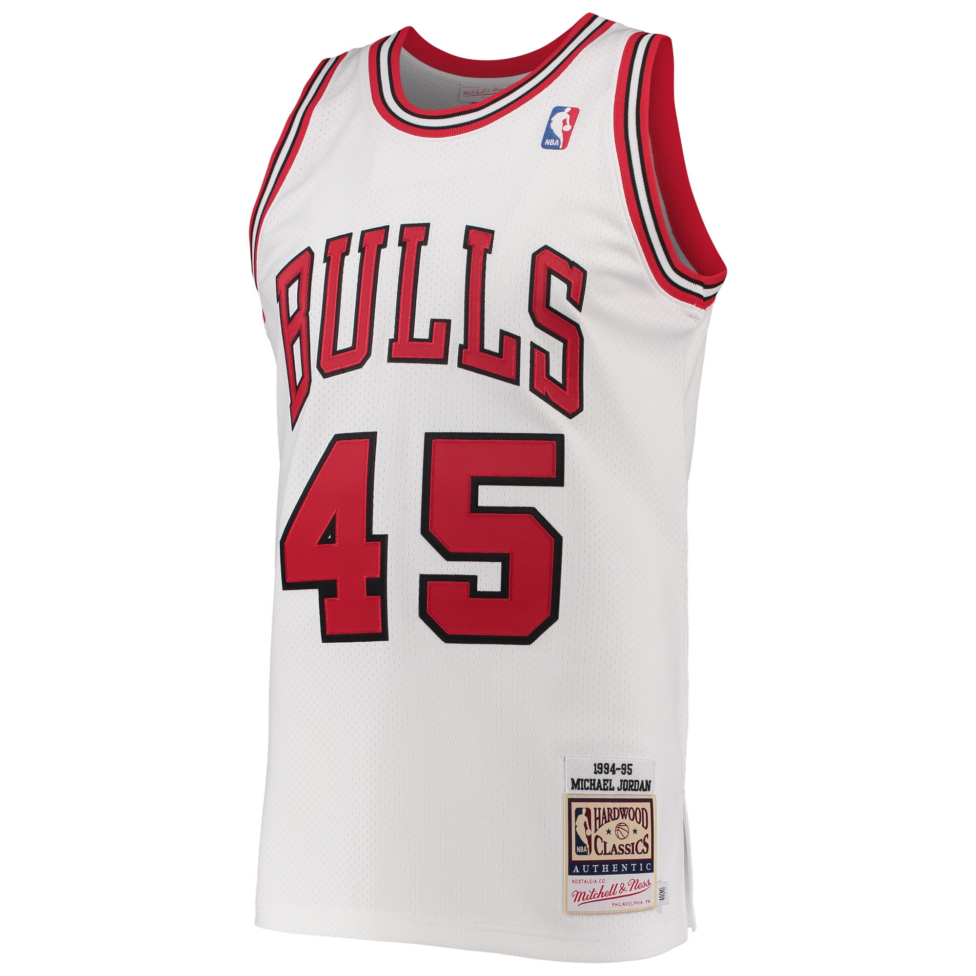 Michael Jordan Chicago Bulls Mitchell & Ness 1994-95 Hardwood Classics Authentic Player Jersey - White