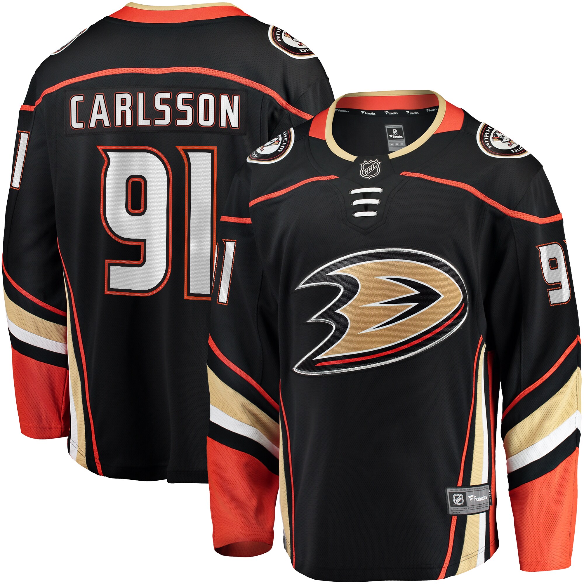 Leo Carlsson Anaheim Ducks Fanatics Home Breakaway Player Jersey - Black