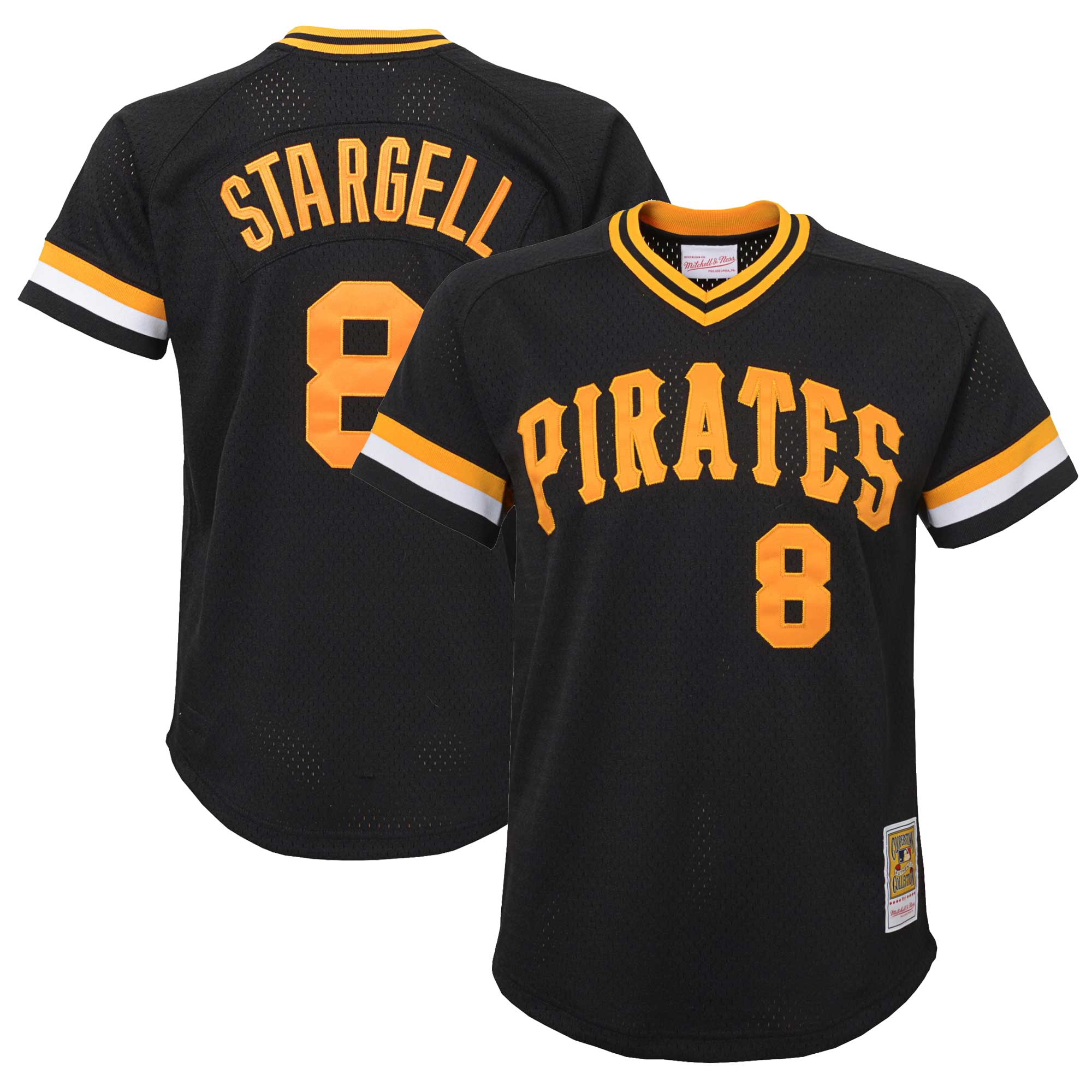 Willie Stargell Pittsburgh Pirates Mitchell & Ness Youth Cooperstown Collection\u00c2\u00a0Mesh Batting Practice Jersey - Black