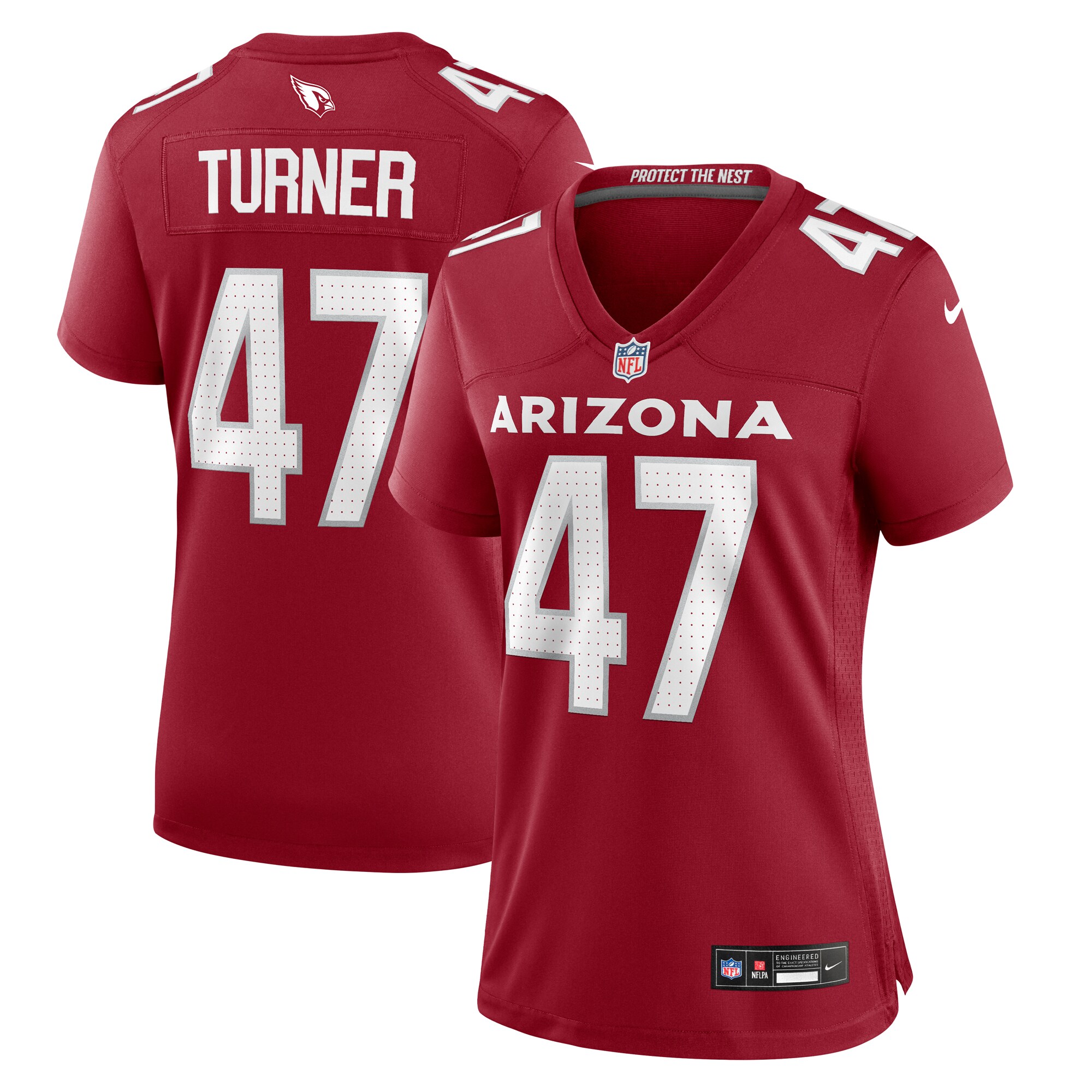 Ezekiel Turner Arizona Cardinals  Women's Team Game Jersey -  Cardinal
