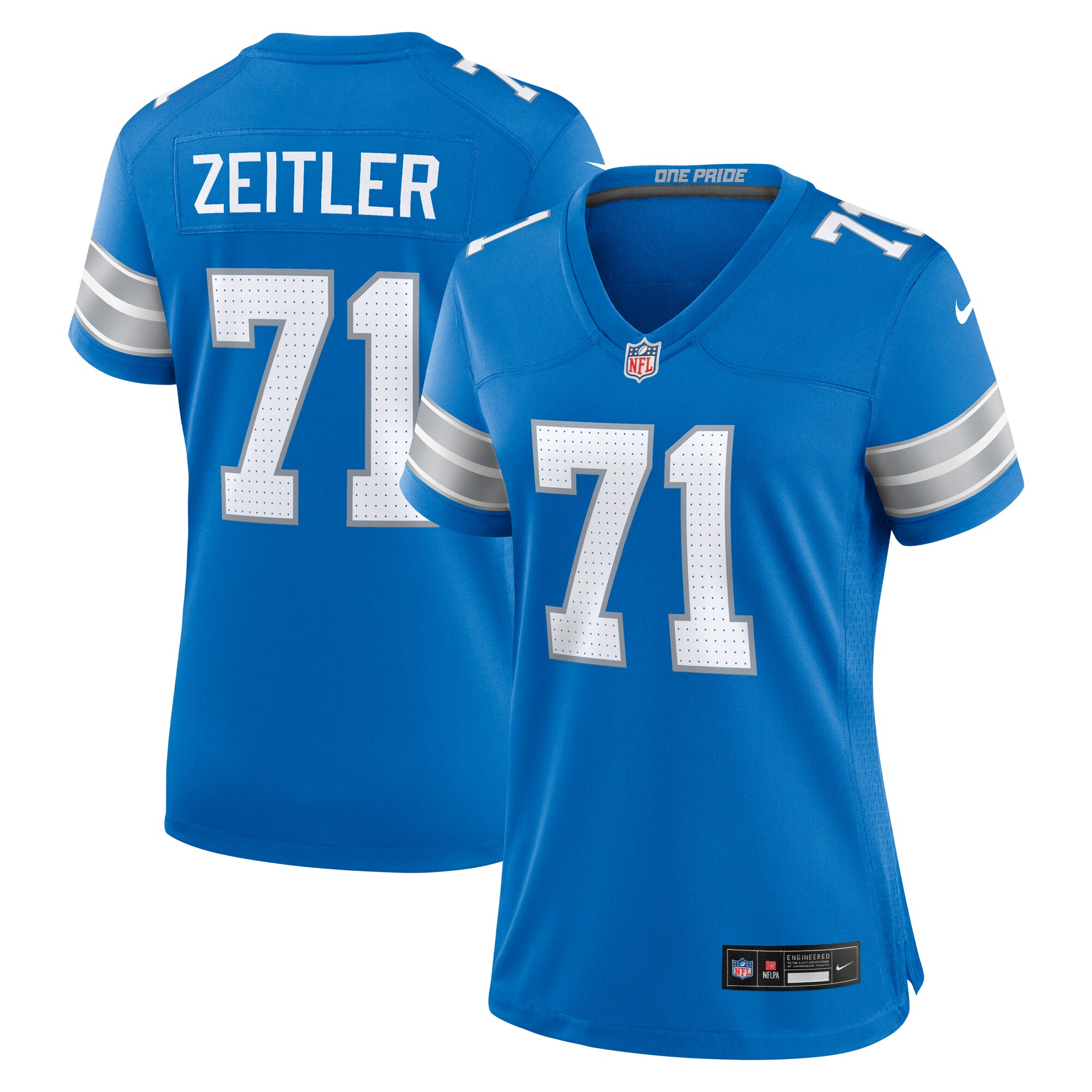 Kevin Zeitler Detroit Lions  Women's Game Jersey -  Blue