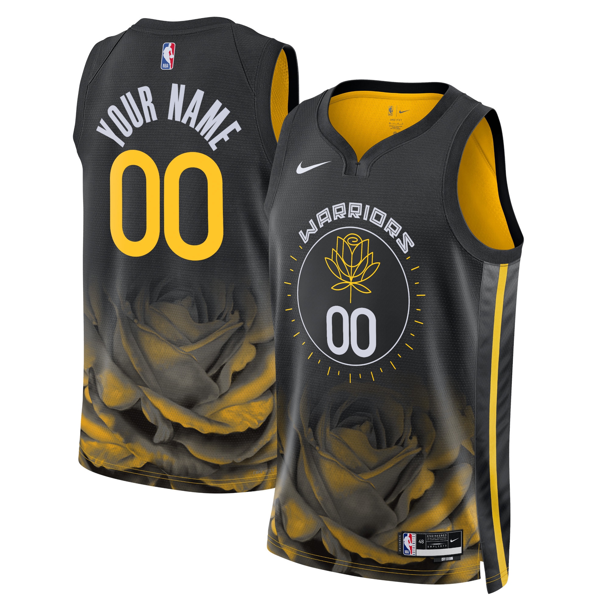 Golden State Warriors  Unisex 2022\/23 Swingman Custom Jersey - City Edition - Black