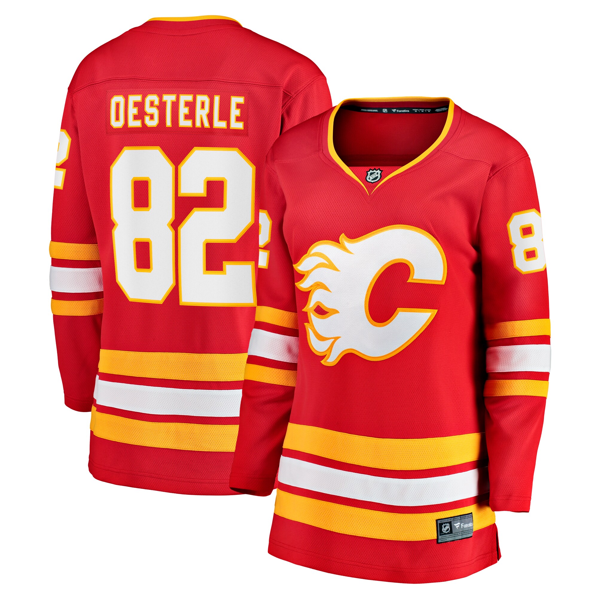 Jordan Oesterle Calgary Flames Women's Fanatics Home Breakaway Jersey - Red