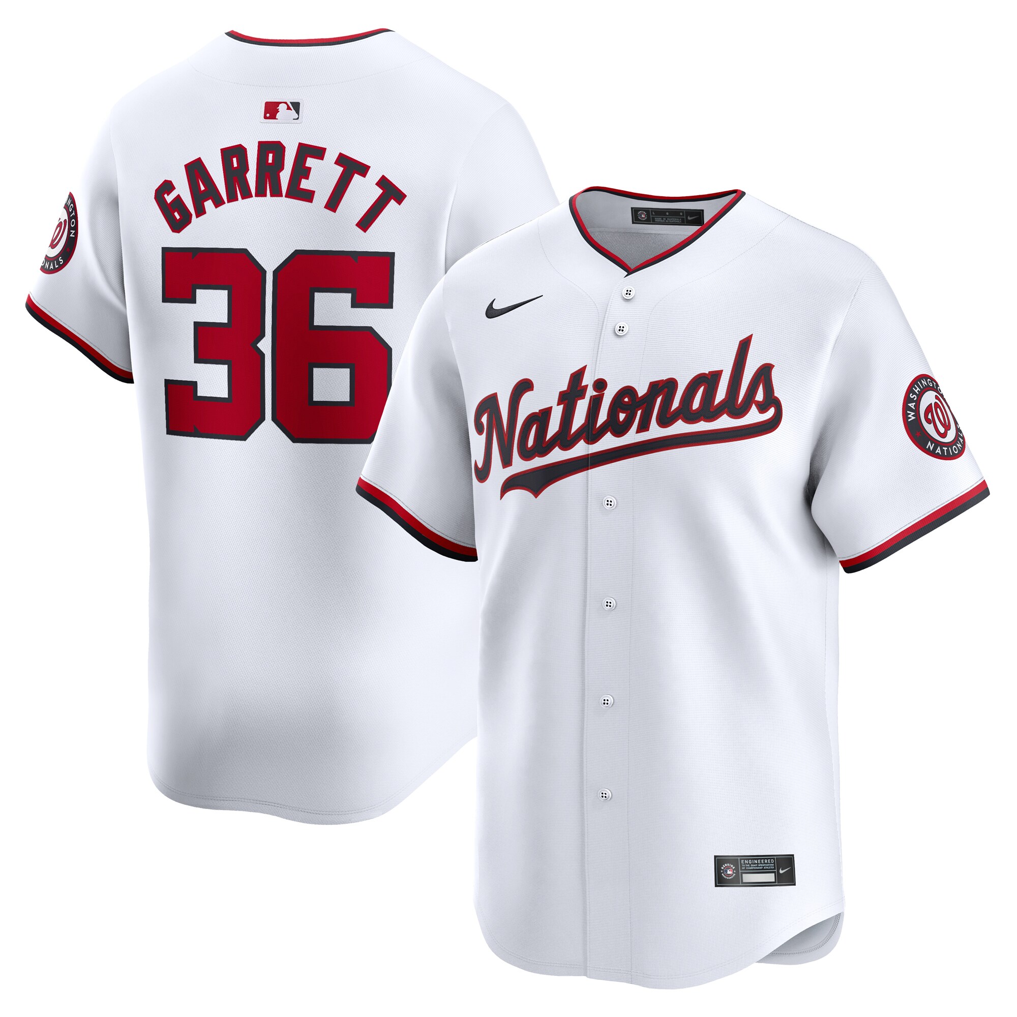 Stone Garrett Washington Nationals  Home Limited Player Jersey - White