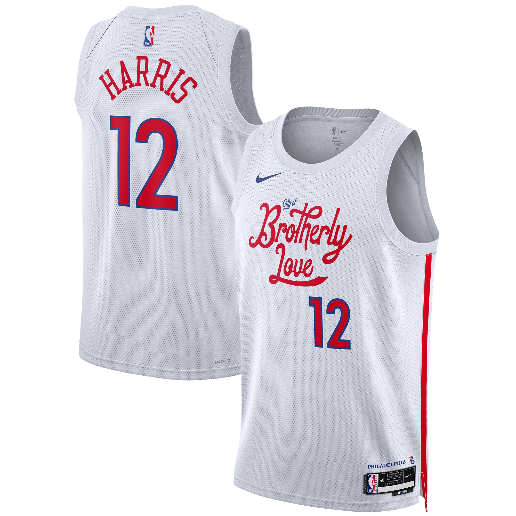 Tobias Harris Philadelphia 76ers  Unisex 2022\/23 Swingman Jersey - City Edition - White