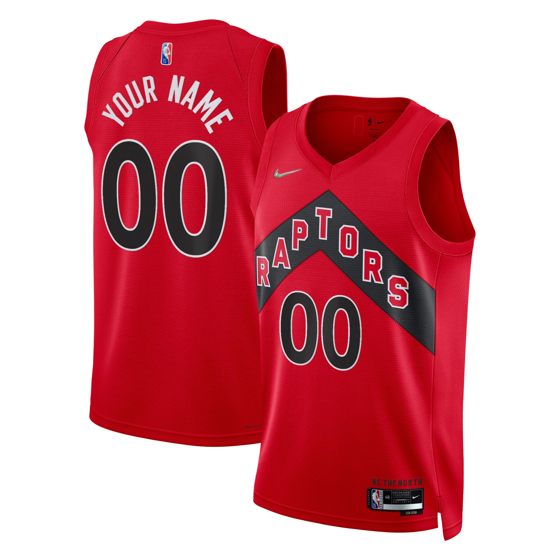 Toronto Raptors  2021\/22 Diamond Swingman Custom Jersey - Icon Edition - Red