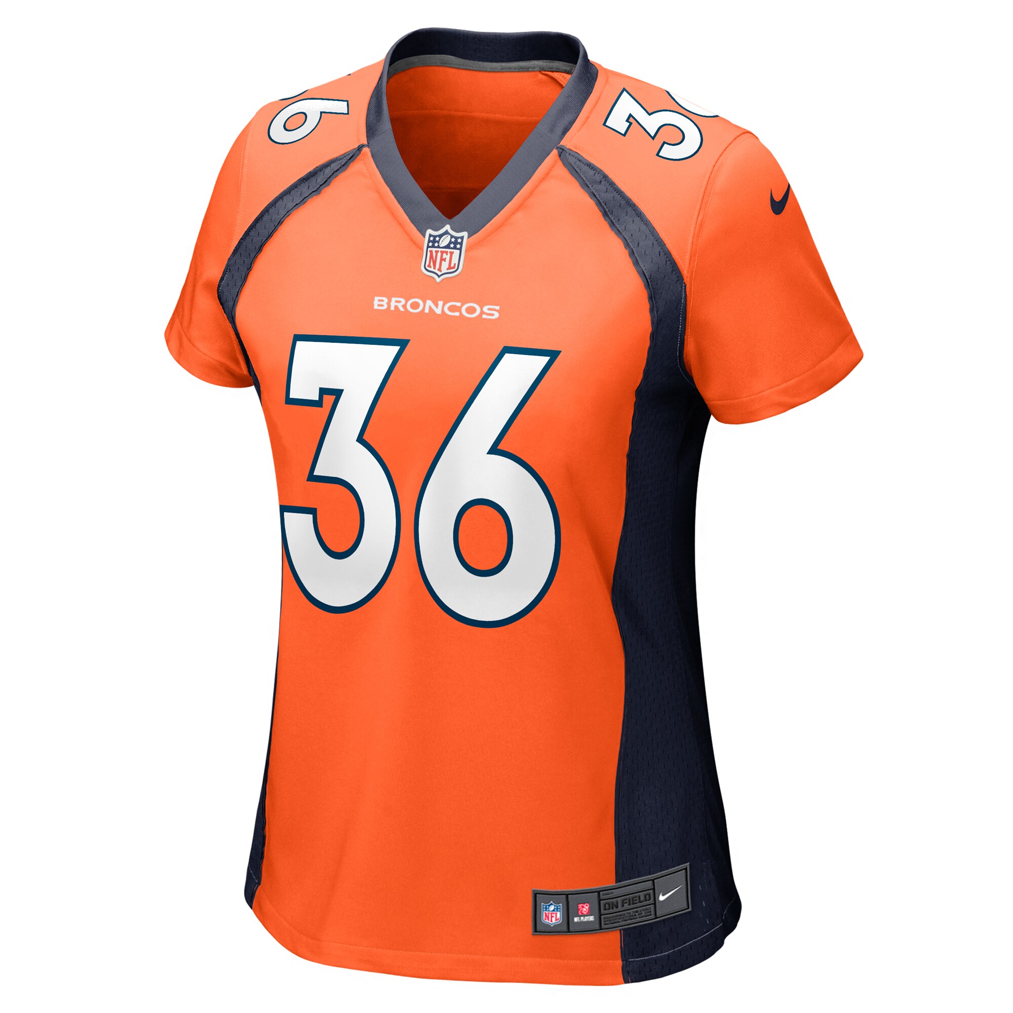 Tyler Badie Denver Broncos  Women's Team Game Jersey -  Orange