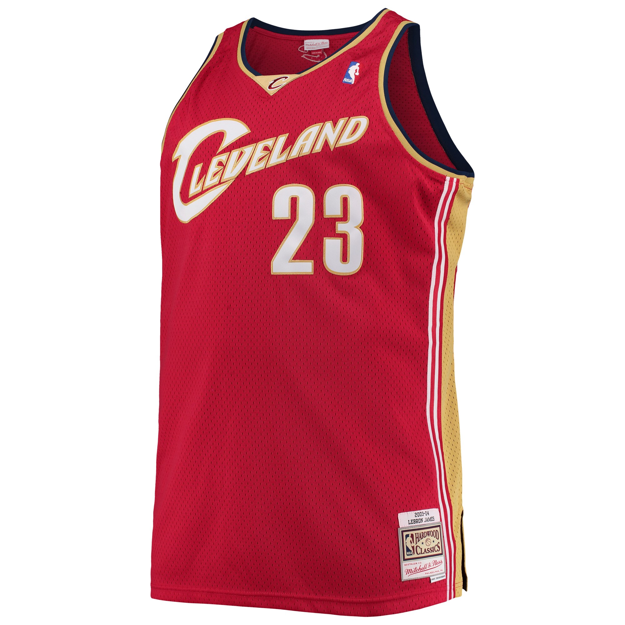 LeBron James Cleveland Cavaliers Mitchell & Ness 2003\/04 Big & Tall Hardwood Classics Swingman Jersey - Red