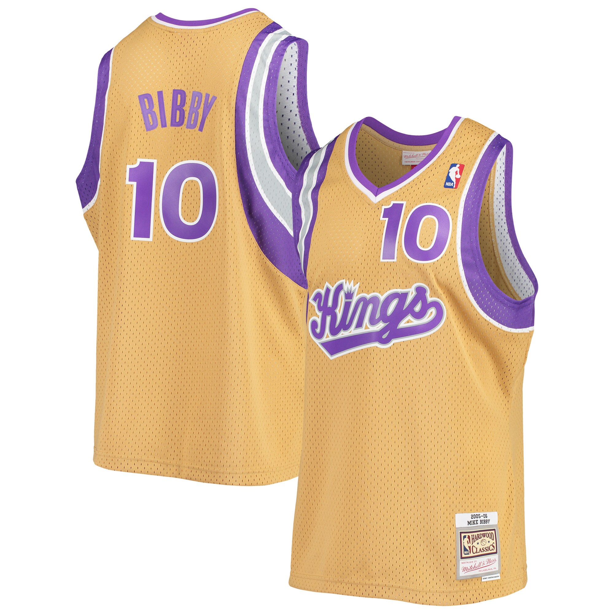 Mike Bibby Sacramento Kings Mitchell & Ness 2005\/06 Hardwood Classics Swingman Jersey - Gold