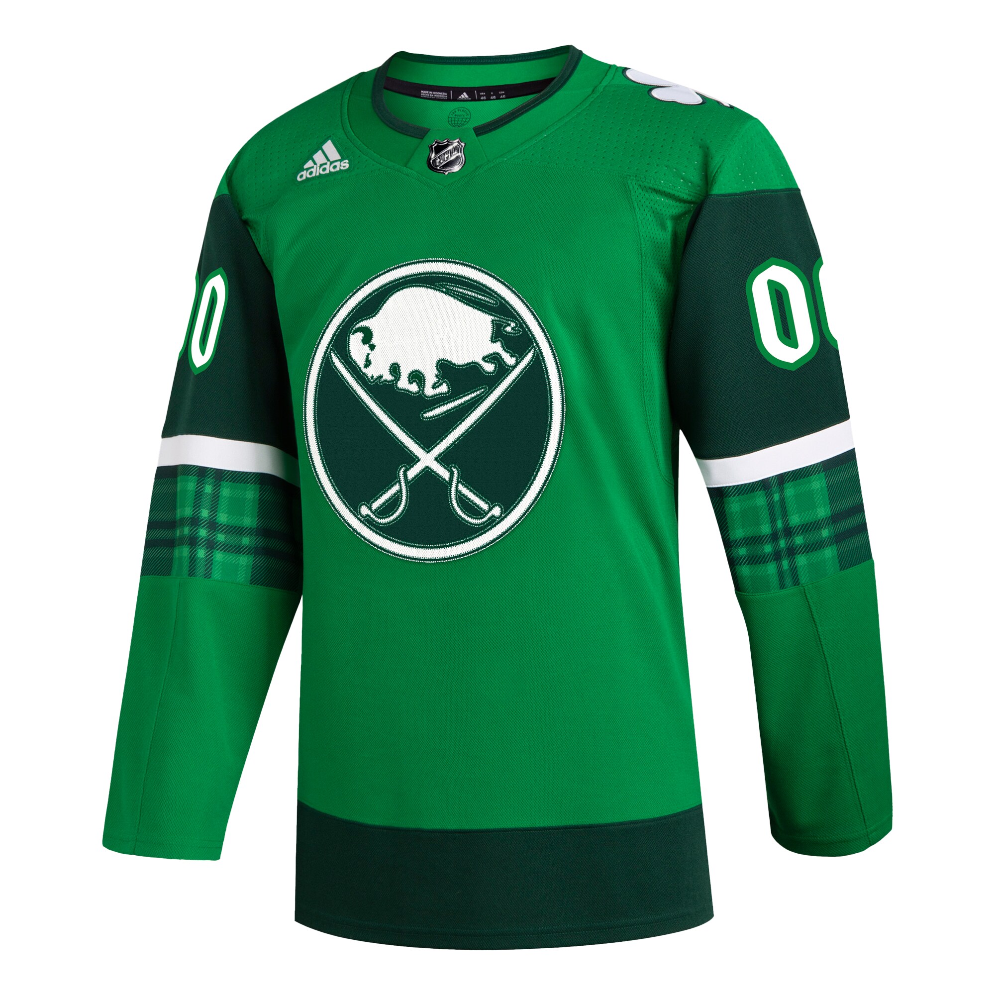 Buffalo Sabres adidas St. Patrick's Day Authentic Custom Jersey - Kelly Green