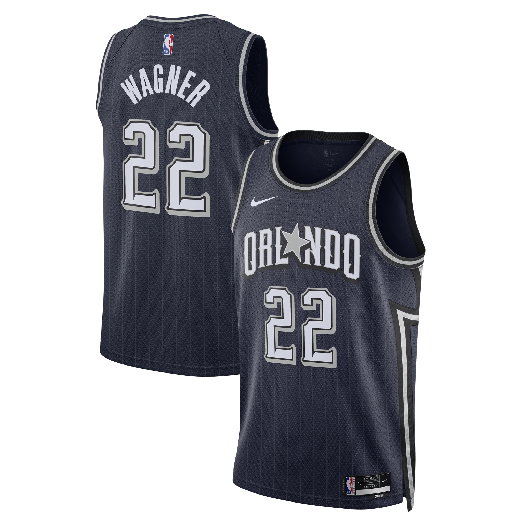 Franz Wagner Orlando Magic  Unisex 2023\/24 Swingman Jersey - Navy - City Edition