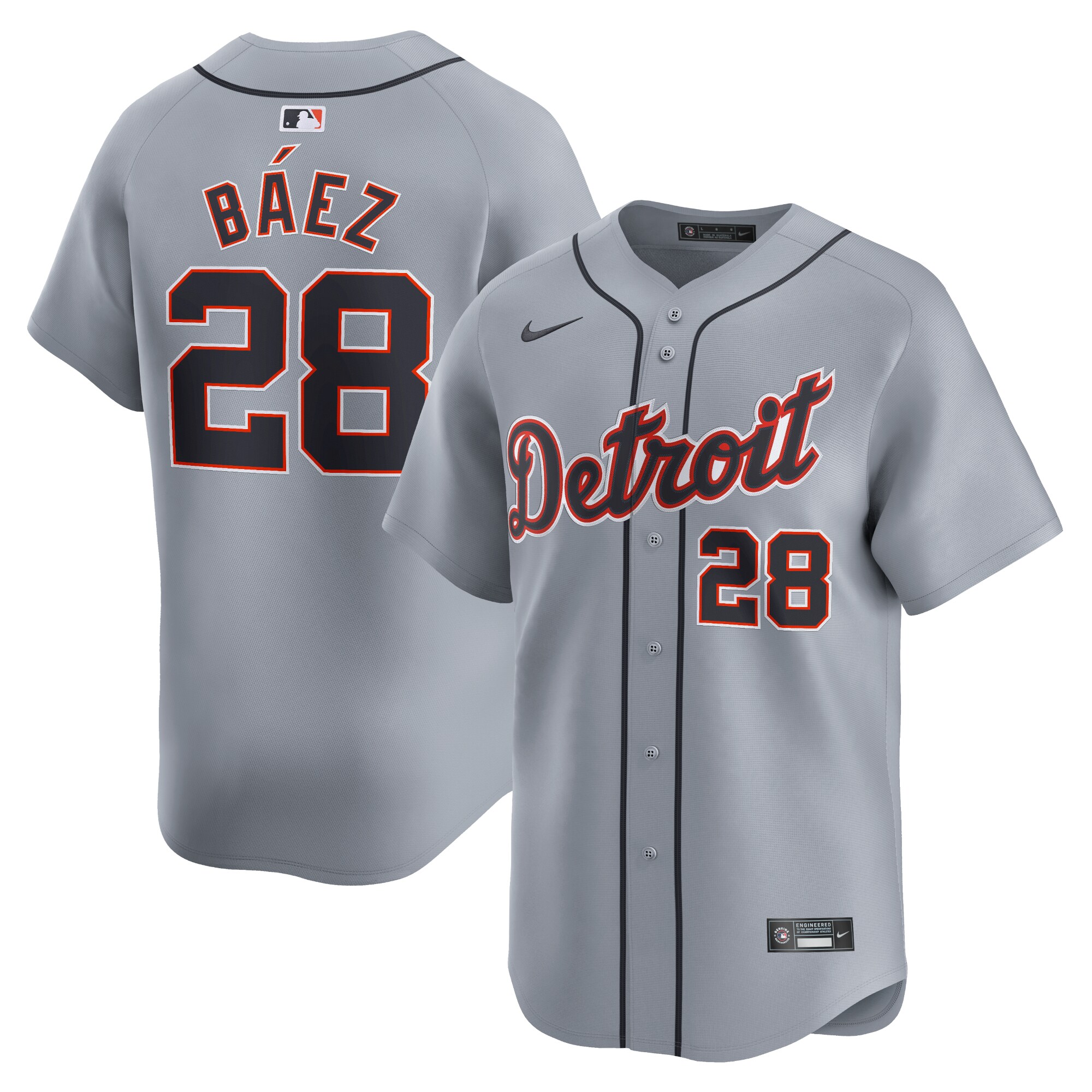 Javier Baez Detroit Tigers  Road Limited Player Jersey\u00c2\u00a0\u00e2\u20ac\u201c Gray