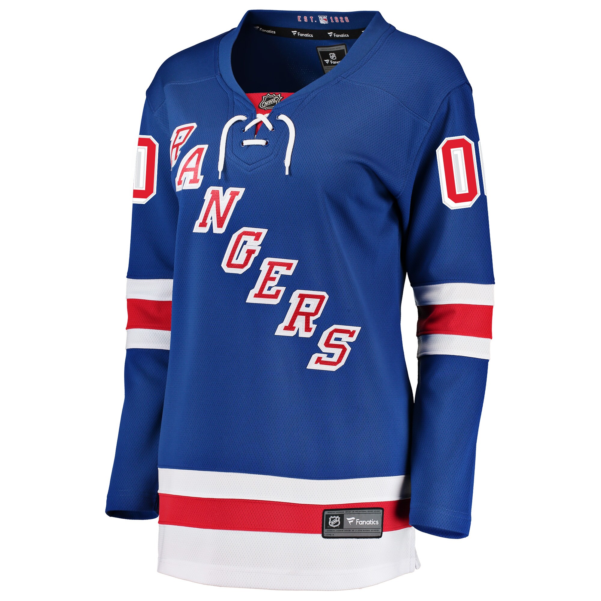New York Rangers Fanatics Women's Home Breakaway Custom Jersey - Blue
