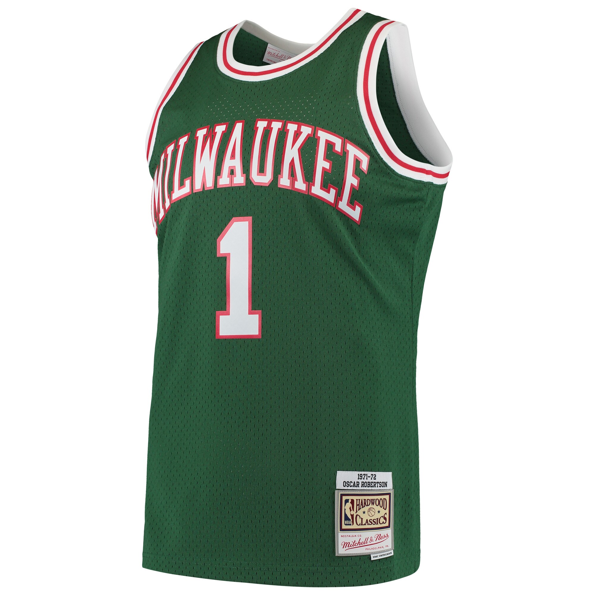 Oscar Robertson Milwaukee Bucks Mitchell & Ness 1971\/72 Hardwood Classics Swingman Jersey - Green
