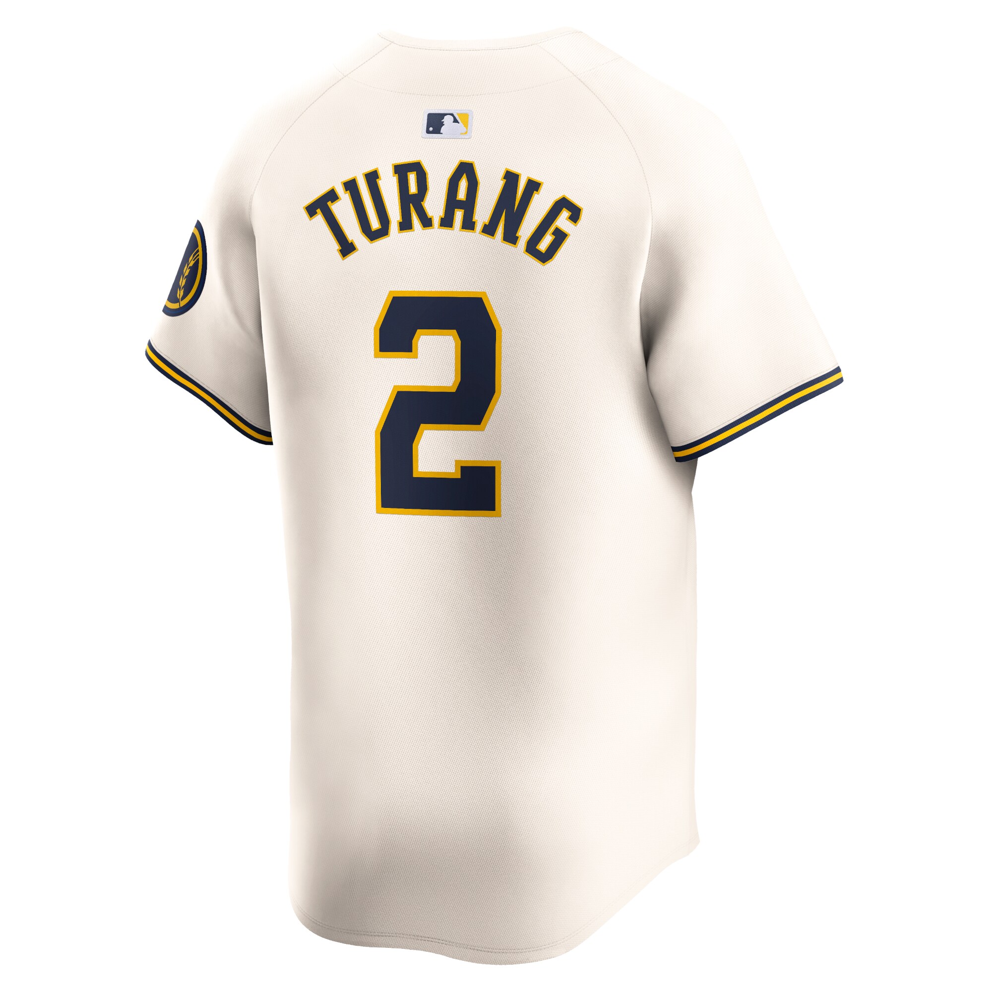 Brice Turang Milwaukee Brewers  Home Limited Player Jersey - Cream