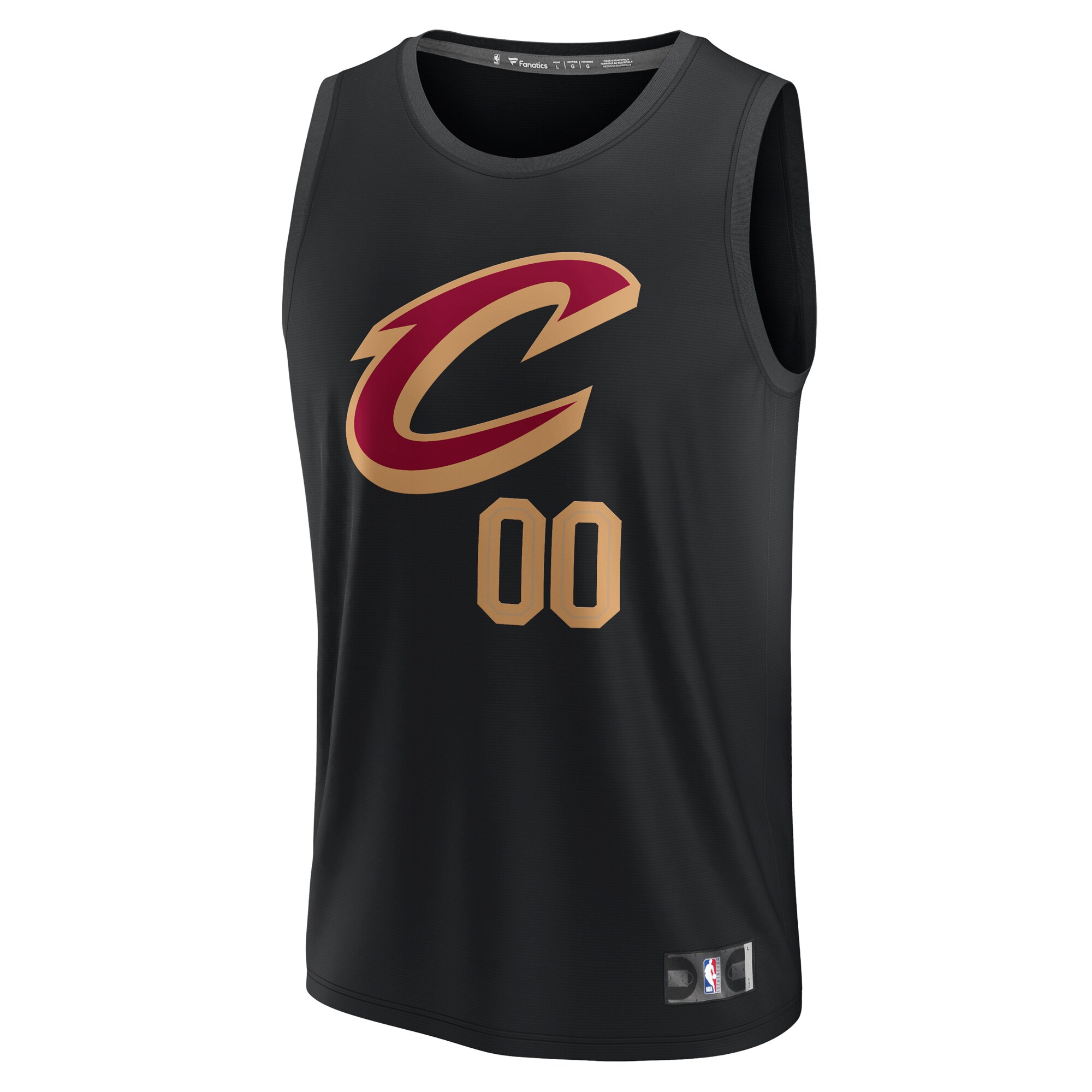 Cleveland Cavaliers Fanatics Youth Fast Break Replica Custom Jersey - Statement Edition - Black