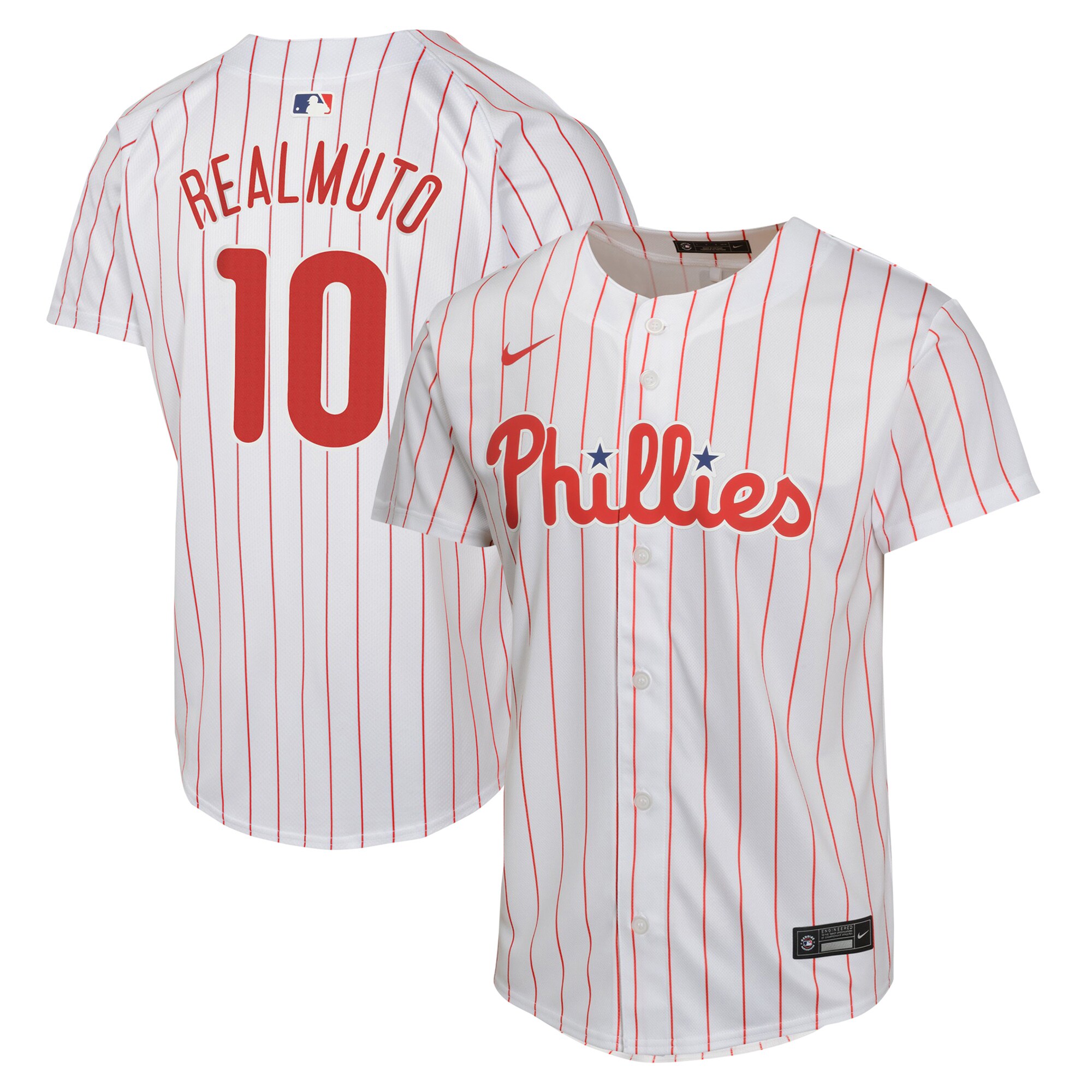 J.T. Realmuto Philadelphia Phillies  Youth Home Game Player Jersey - White