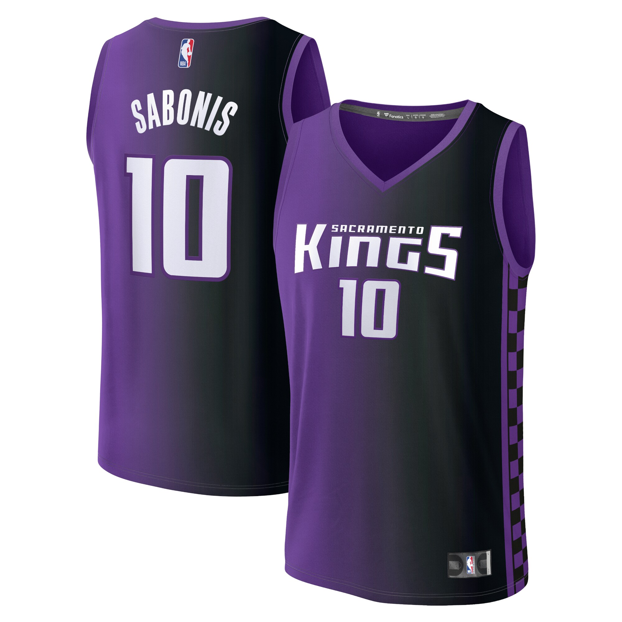 Domantas Sabonis Sacramento Kings Fanatics Fast Break Replica Player Jersey - Statement Edition - Purple