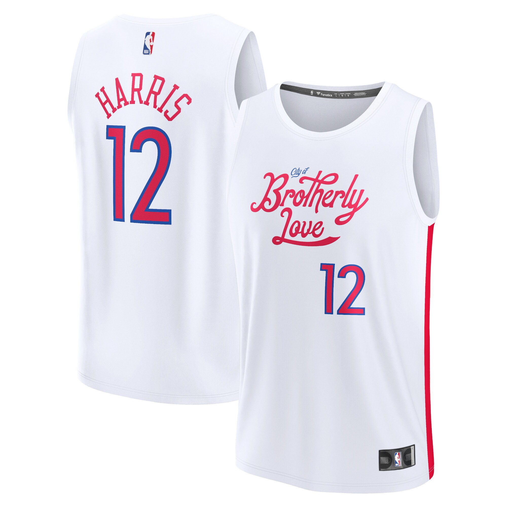 Tobias Harris Philadelphia 76ers Fanatics Youth Fastbreak Jersey - City Edition - White