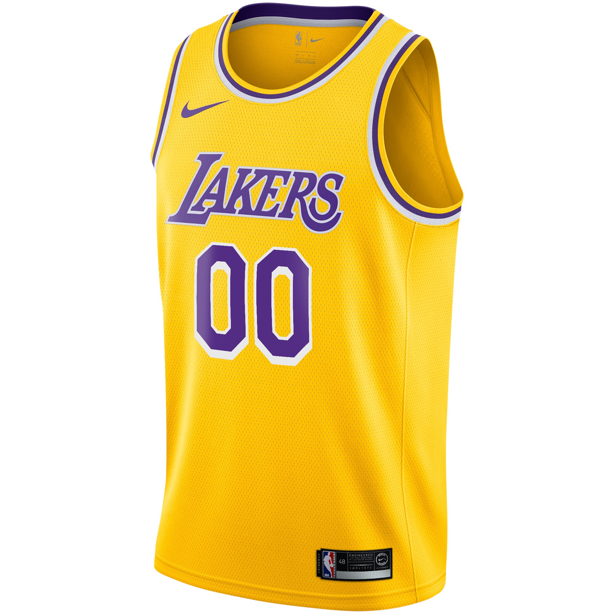Los Angeles Lakers  Custom Swingman Jersey Gold - Icon Edition