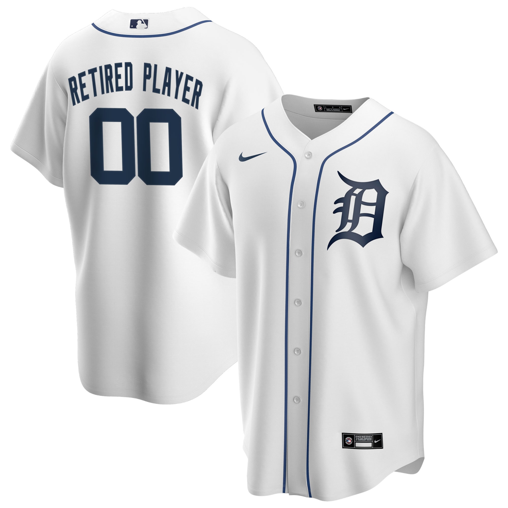 Detroit Tigers  Home Pick-A-Player Retired Roster Replica Jersey - White