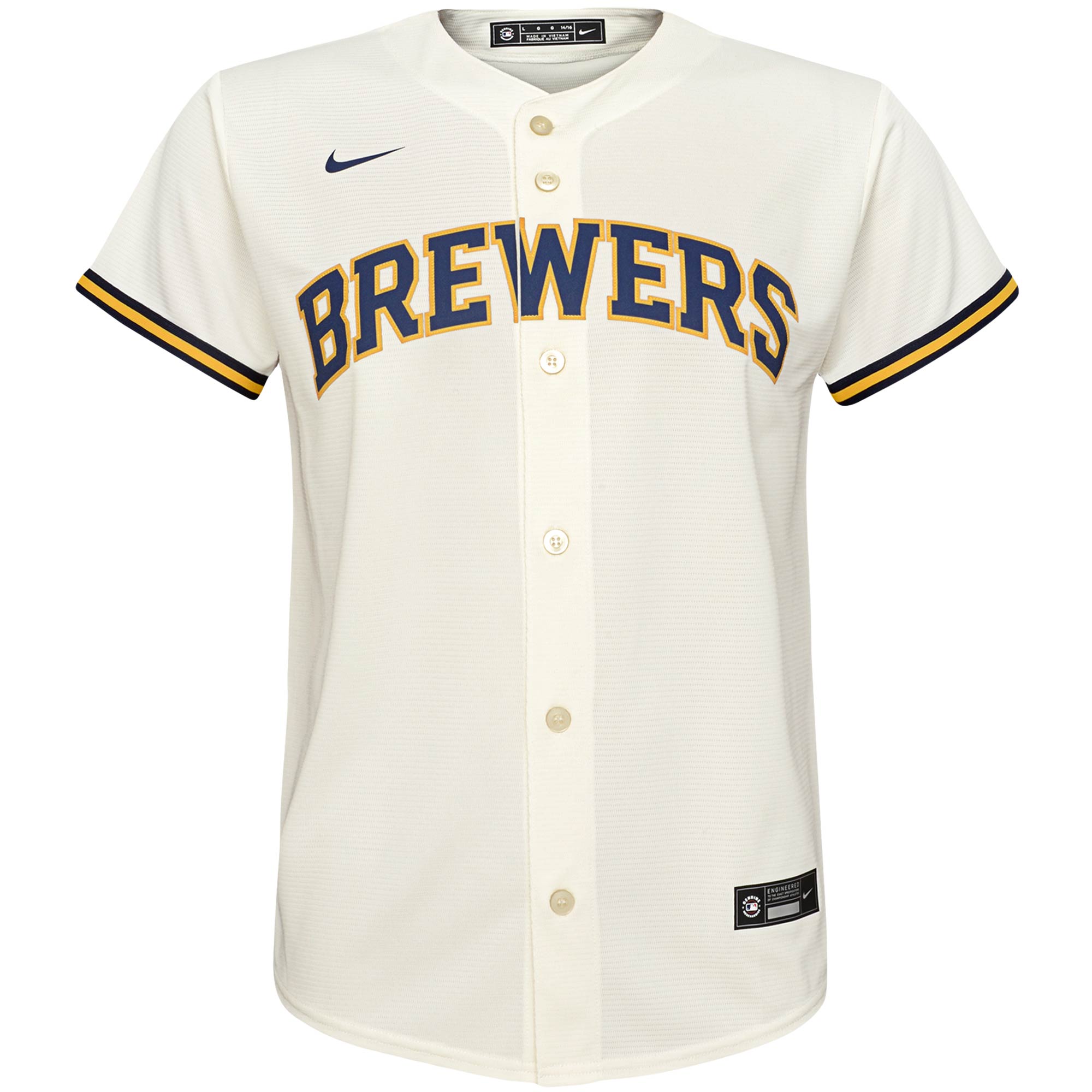 Milwaukee Brewers  Youth Home Replica Team Jersey - Cream