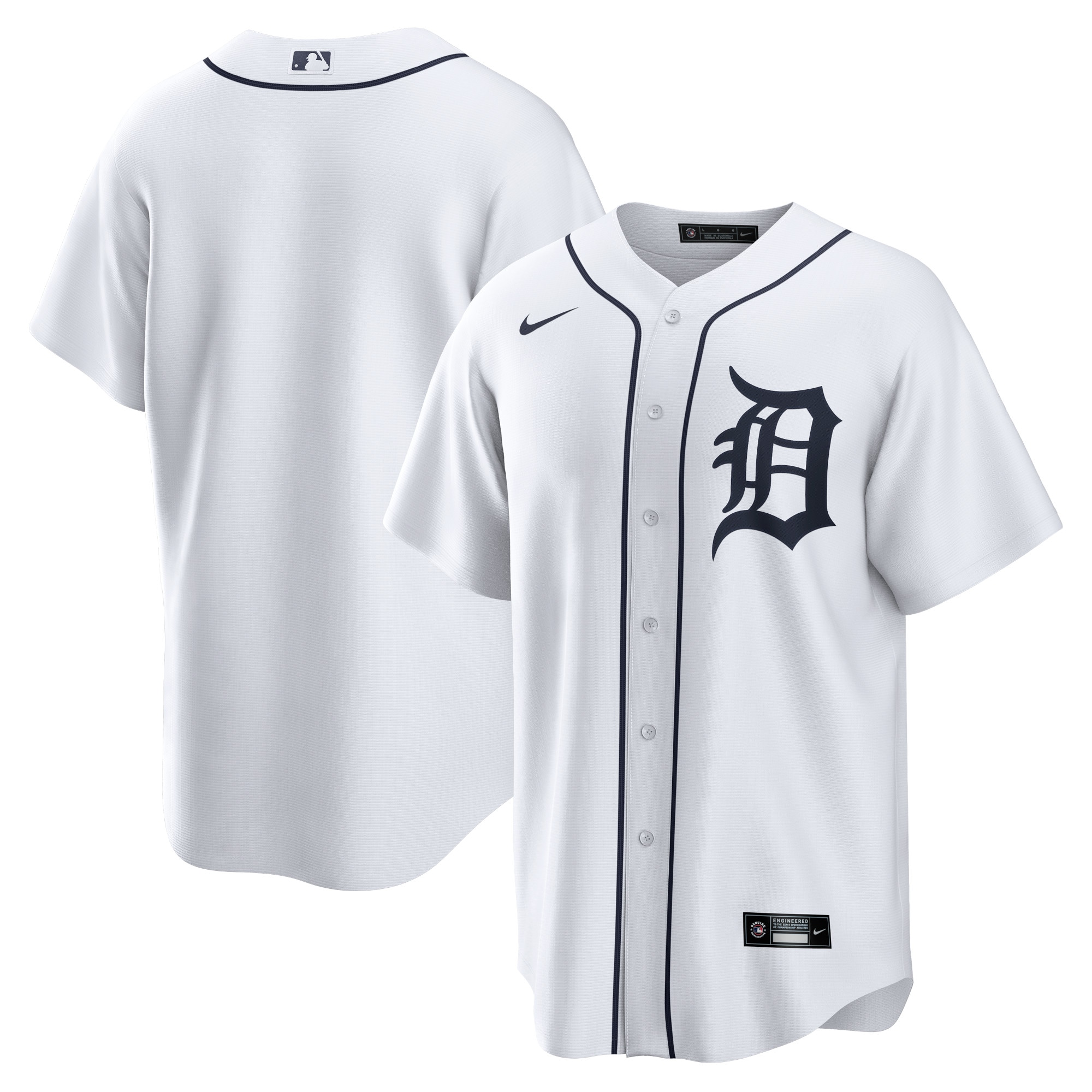 Detroit Tigers  Home Blank Replica Jersey - White