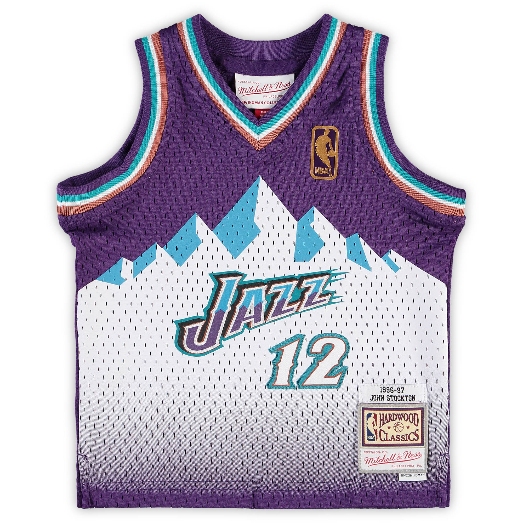 John Stockton Utah Jazz Mitchell & Ness Infant 1996\/97 Hardwood Classics Retired Player Jersey - Purple