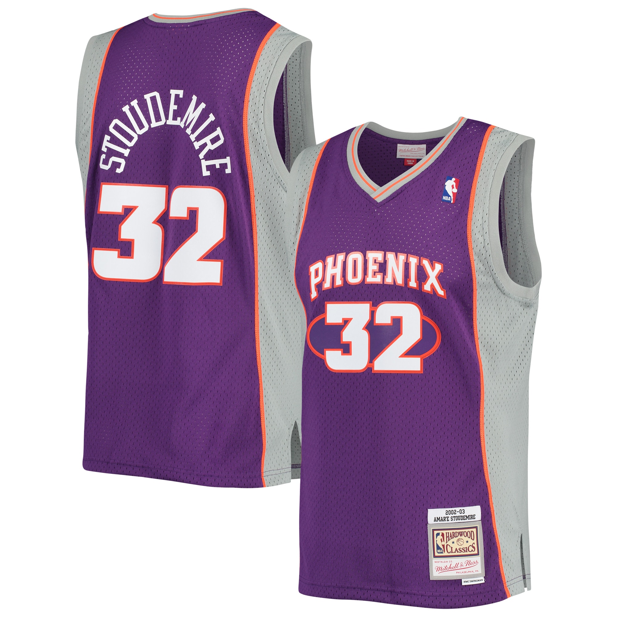 Amar'e Stoudemire Phoenix Suns Mitchell & Ness 2001\/02 Hardwood Classics Swingman Jersey - Purple