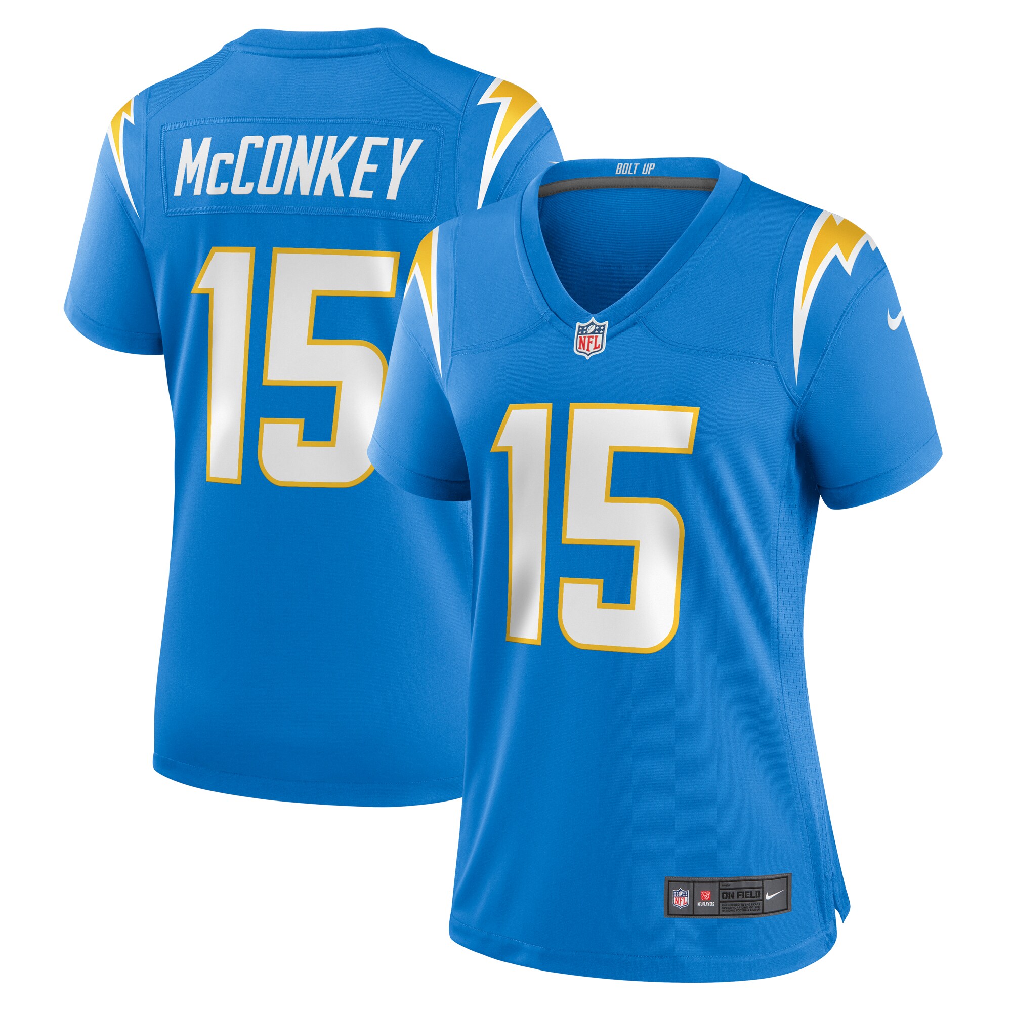 Ladd McConkey Los Angeles Chargers  Women's  Game Jersey -  Powder Blue