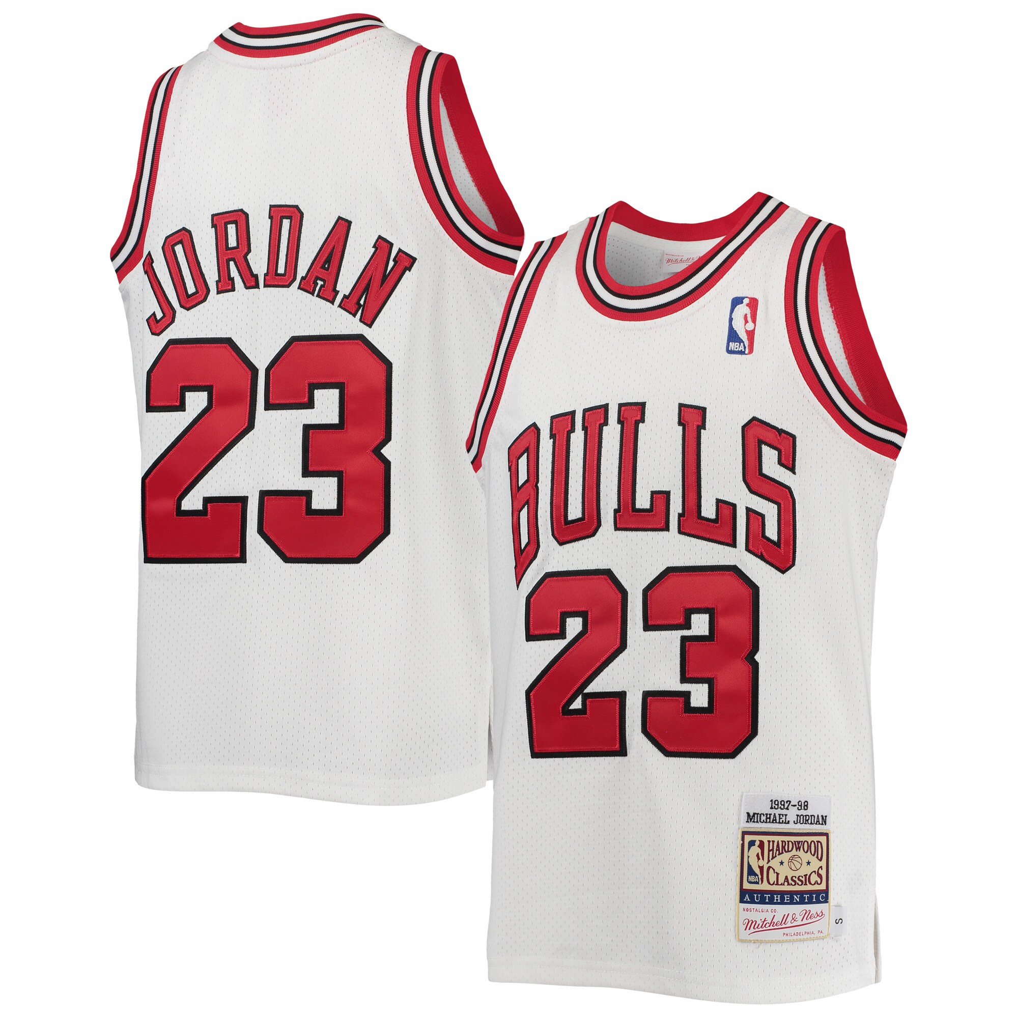 Michael Jordan Chicago Bulls Mitchell & Ness Youth 1997\/98 Hardwood Classics Authentic Jersey - White
