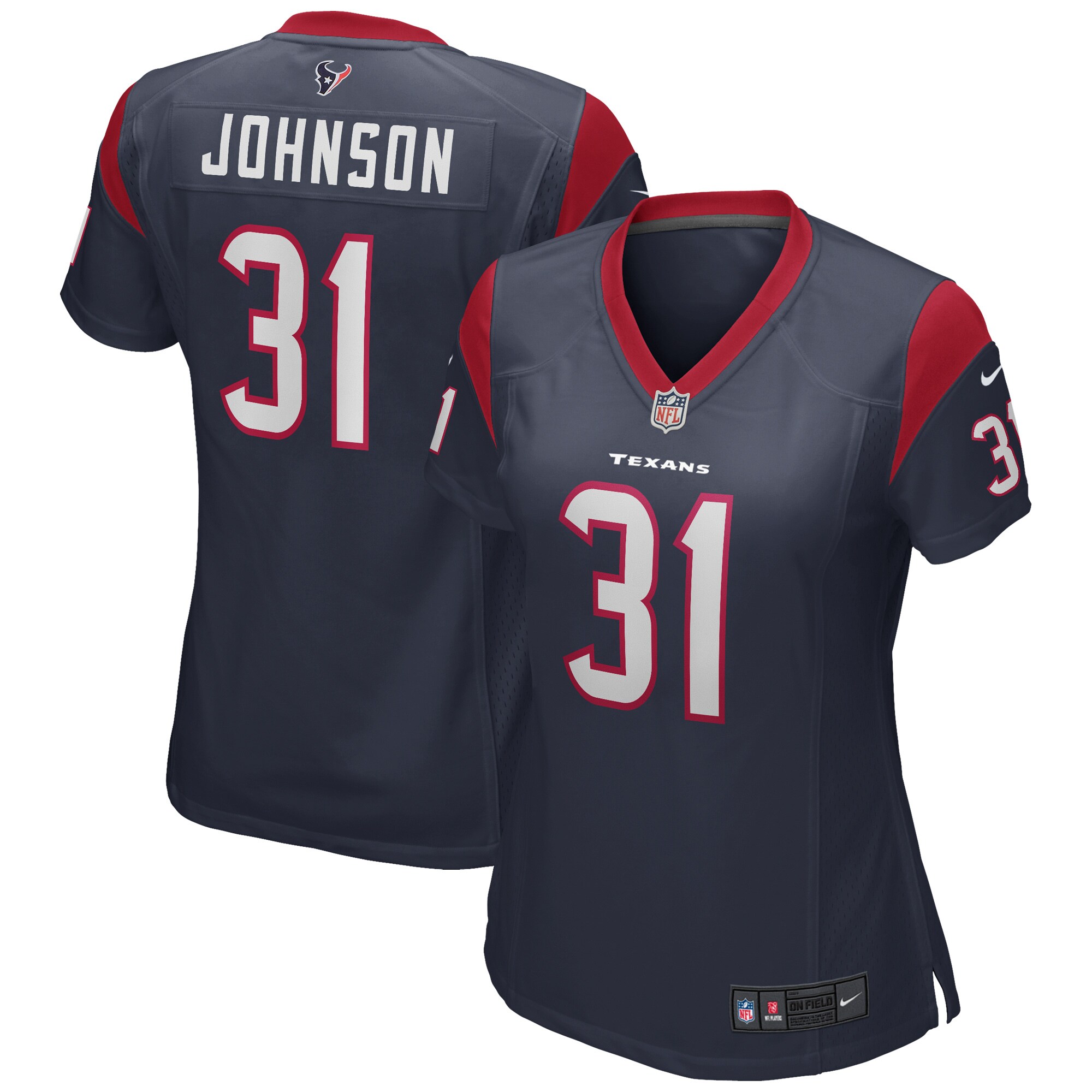 David Johnson Houston Texans  Women's Game Player Jersey - Navy