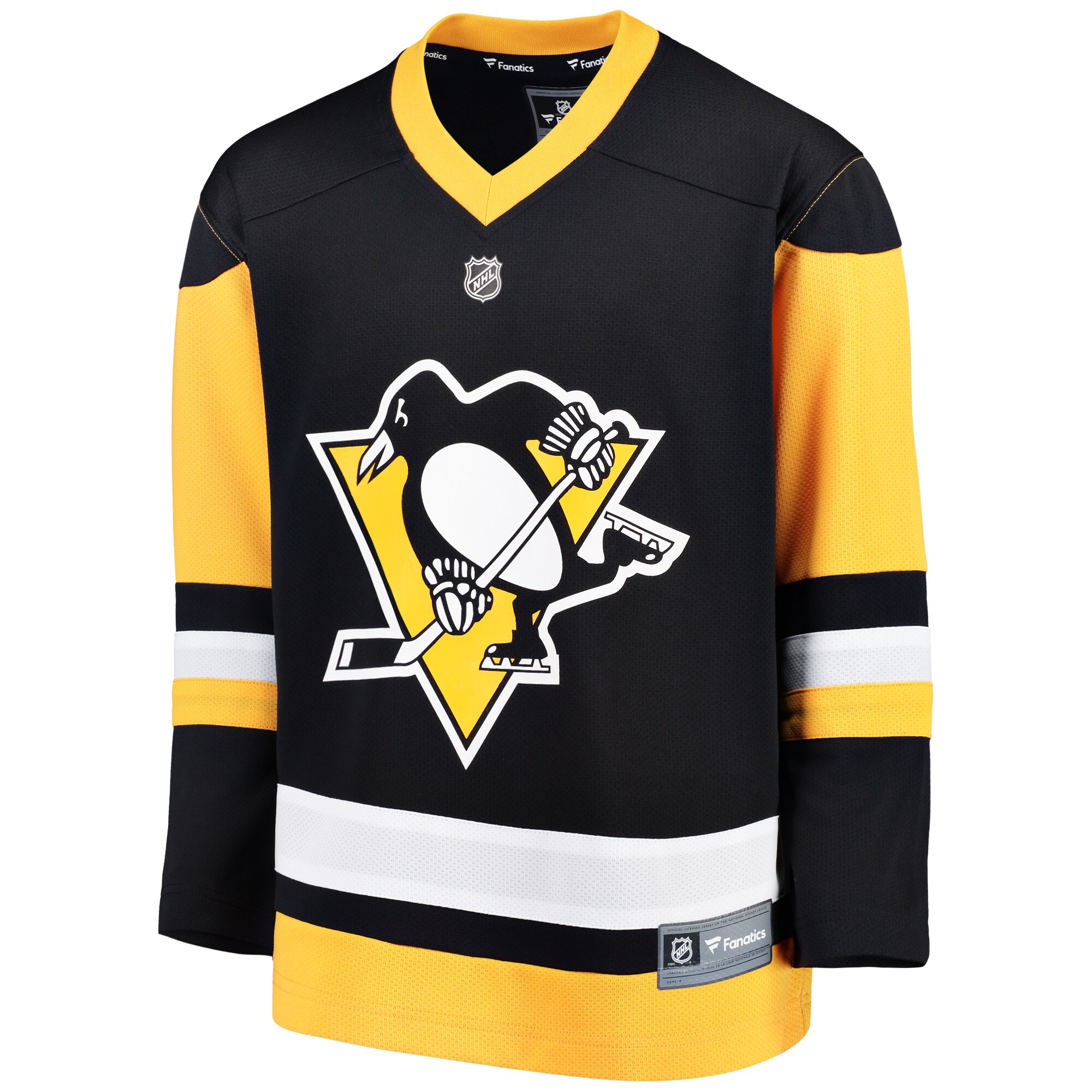 Pittsburgh Penguins Fanatics Youth Home Replica Blank Jersey - Black