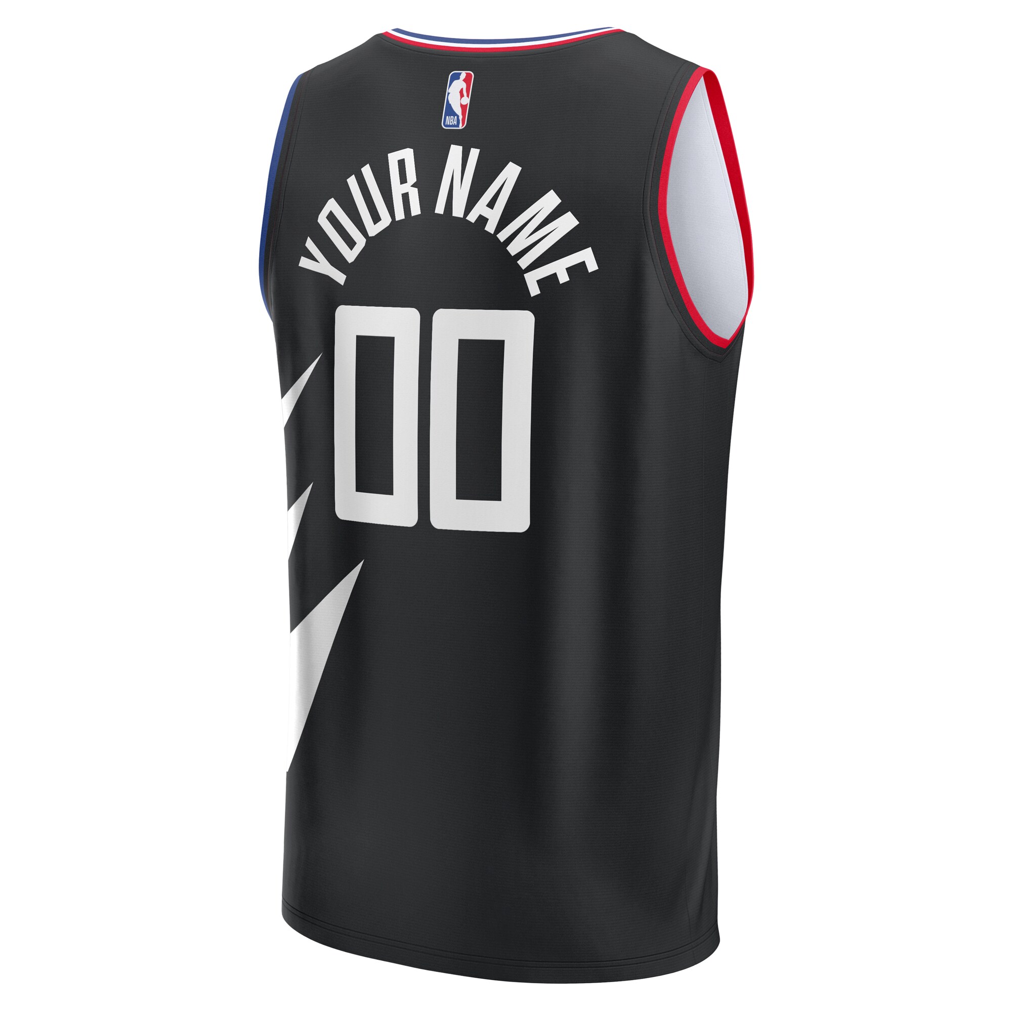 LA Clippers Fanatics Youth Fast Break Replica Custom Jersey - Statement Edition - Black