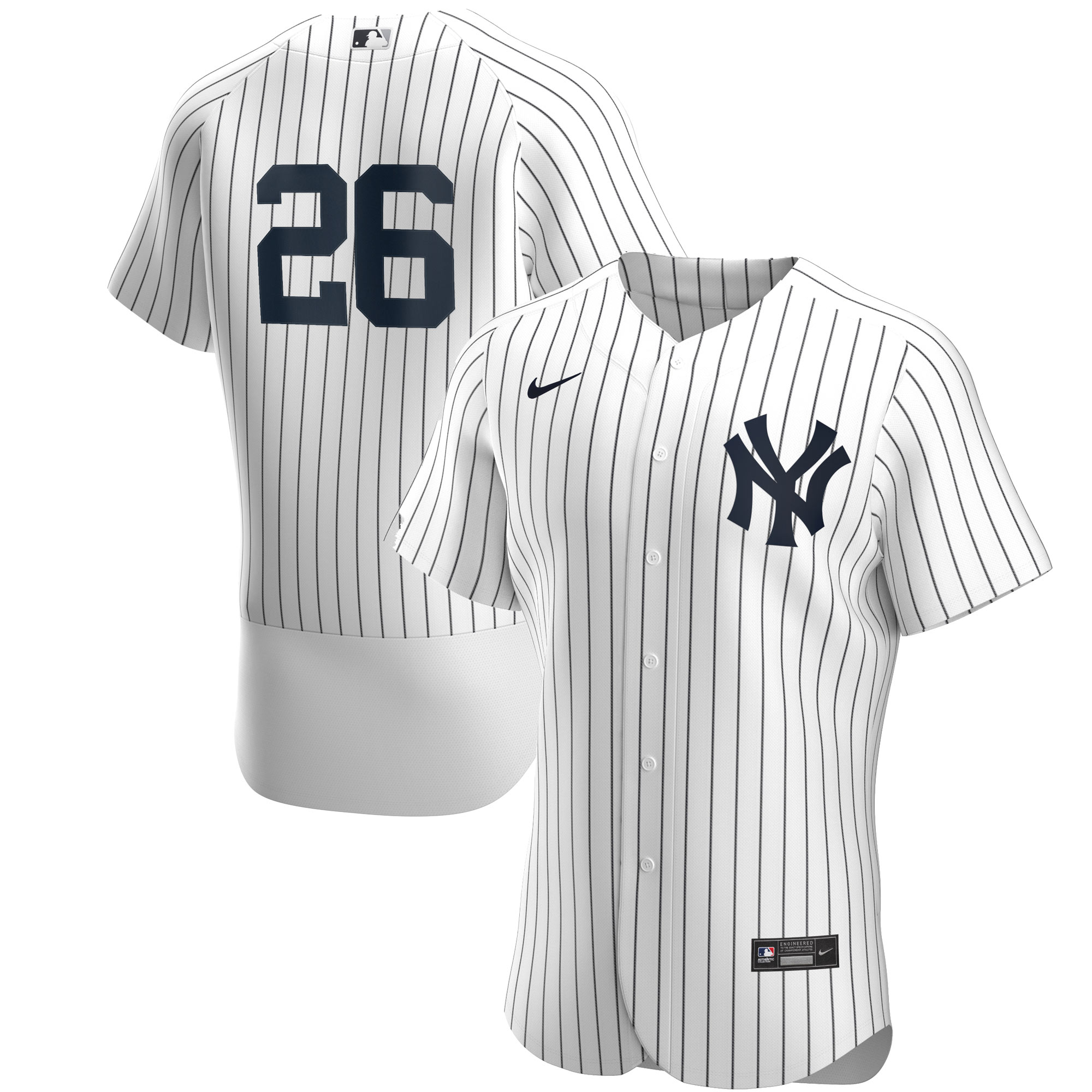 DJ LeMahieu New York Yankees  Home Authentic Player Jersey - White\/Navy