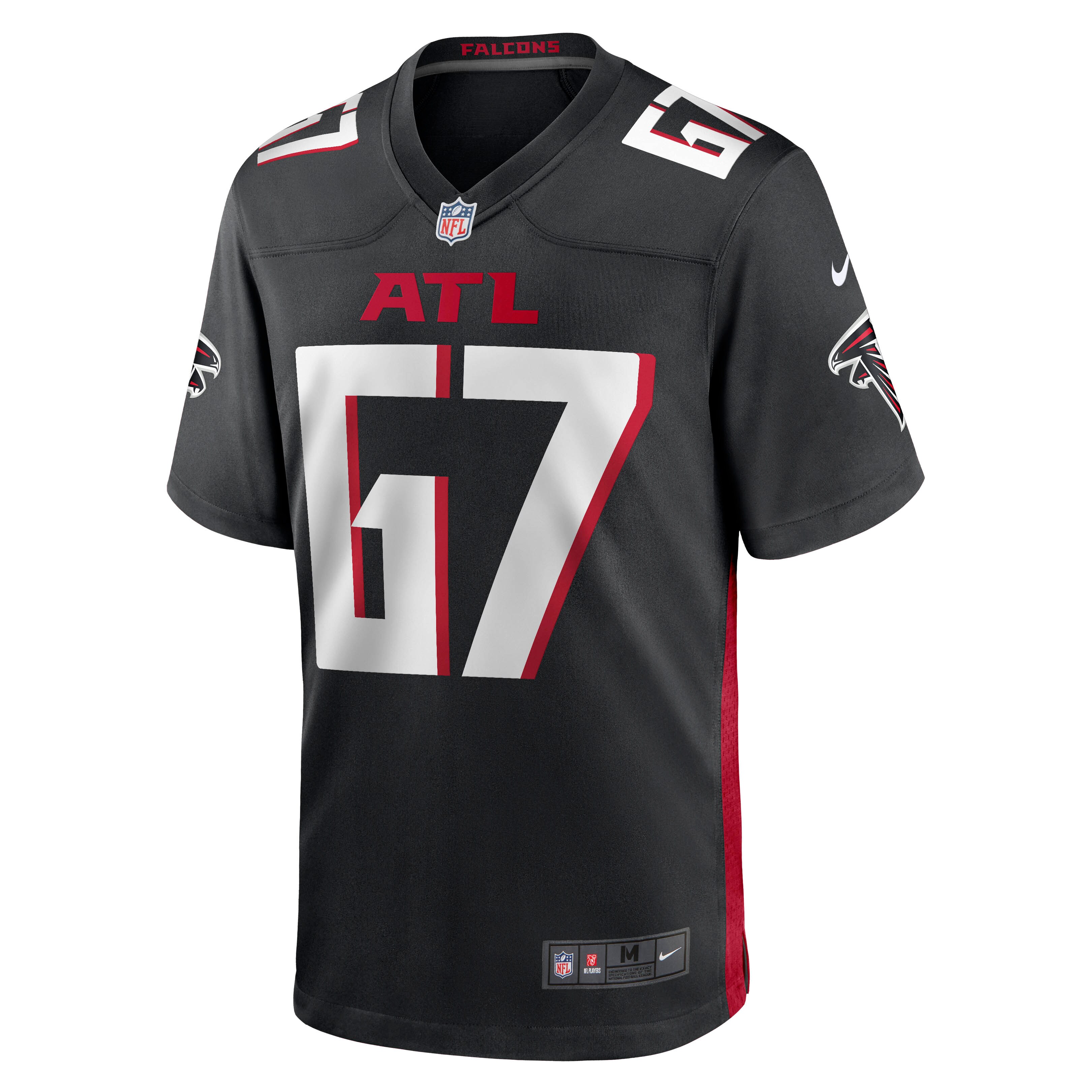 Drew Dalman Atlanta Falcons  Game Jersey - Black
