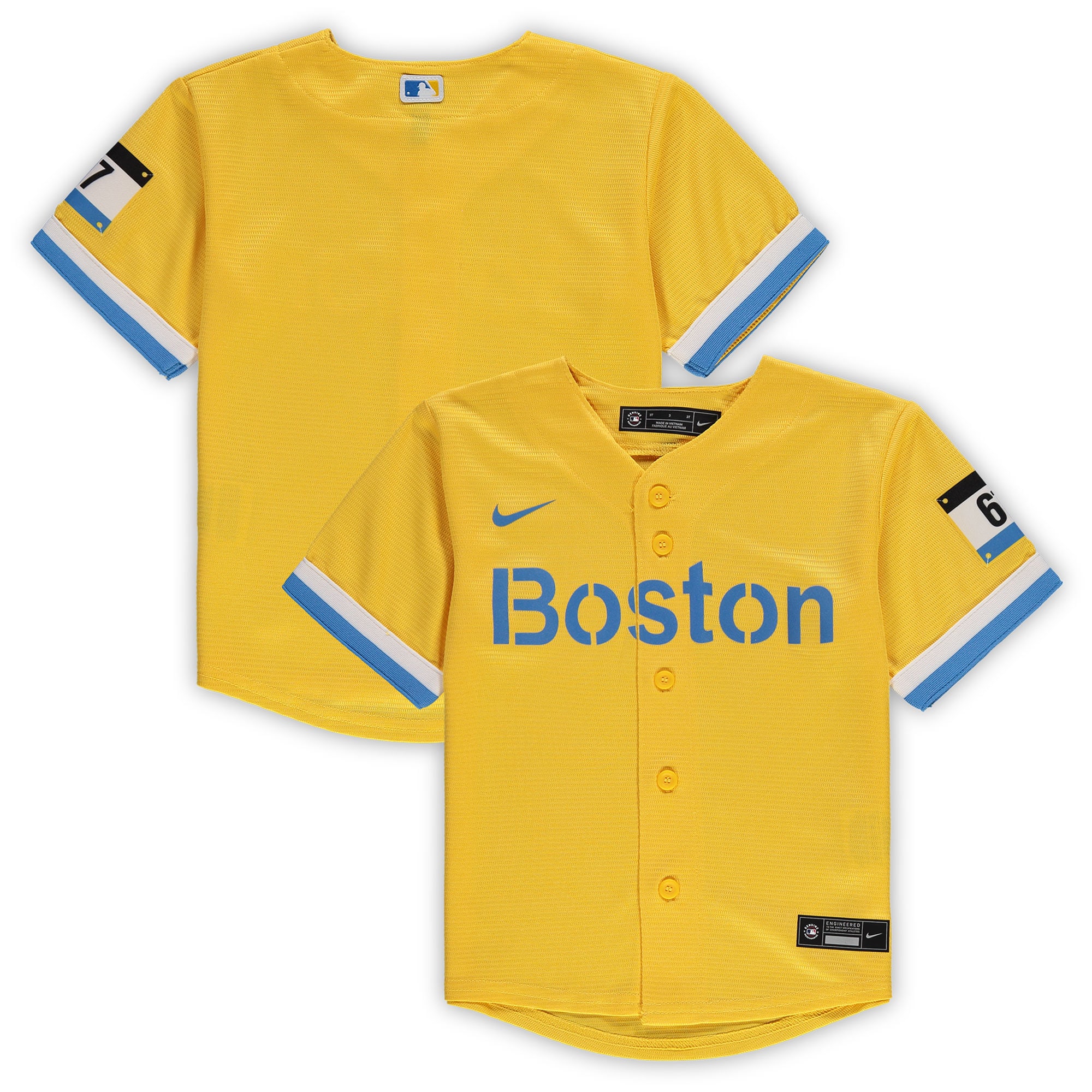 Boston Red Sox  Toddler MLB City Connect Replica Team Jersey - Gold