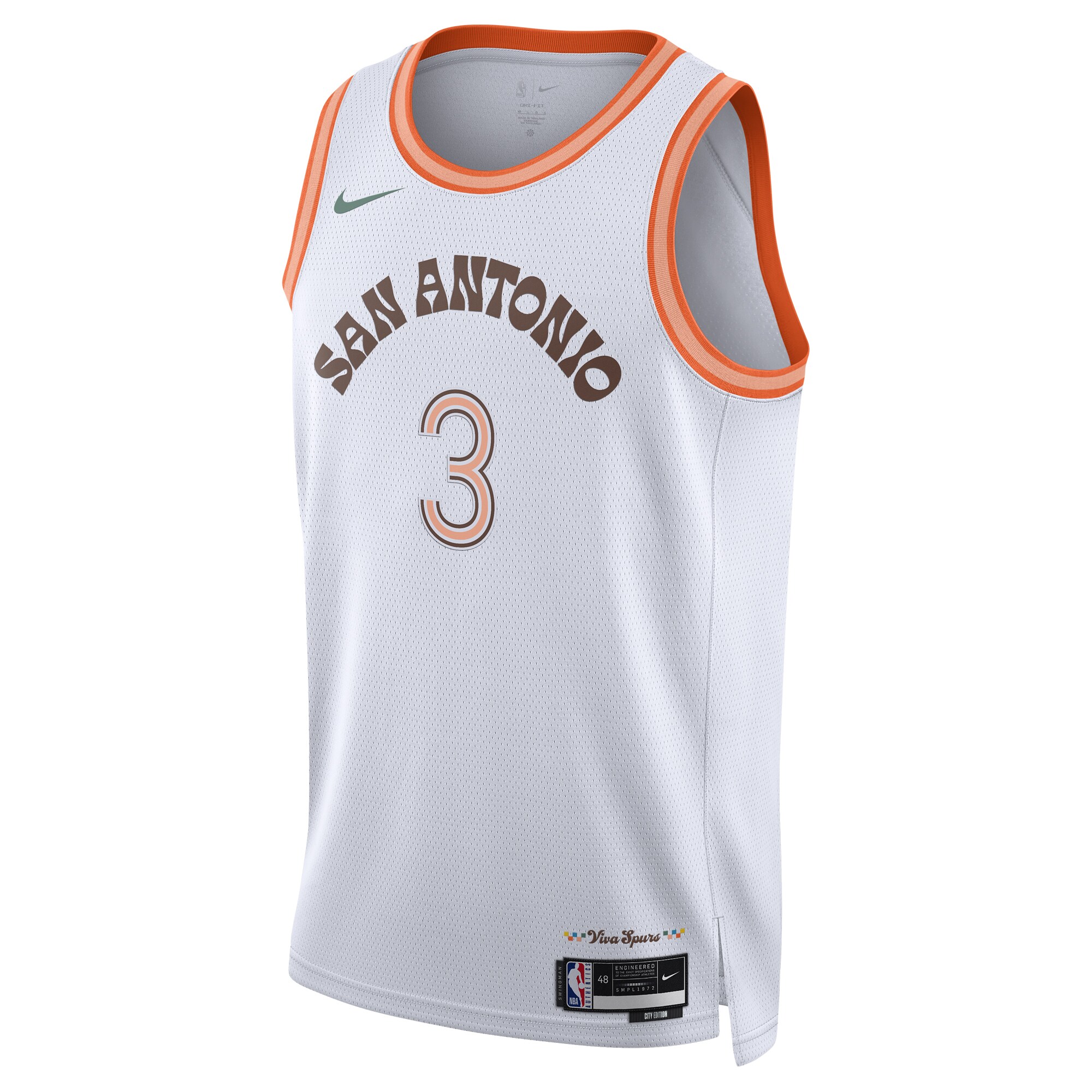 Keldon Johnson San Antonio Spurs  Unisex 2023\/24 Swingman Jersey - White - City Edition