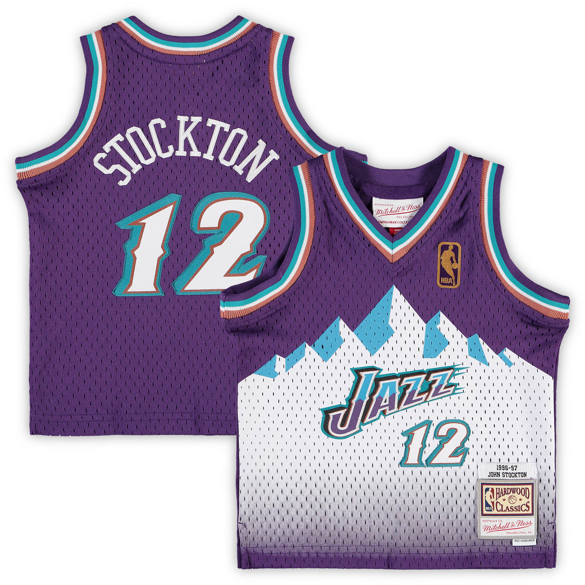 John Stockton Utah Jazz Mitchell & Ness Infant 1996\/97 Hardwood Classics Retired Player Jersey - Purple